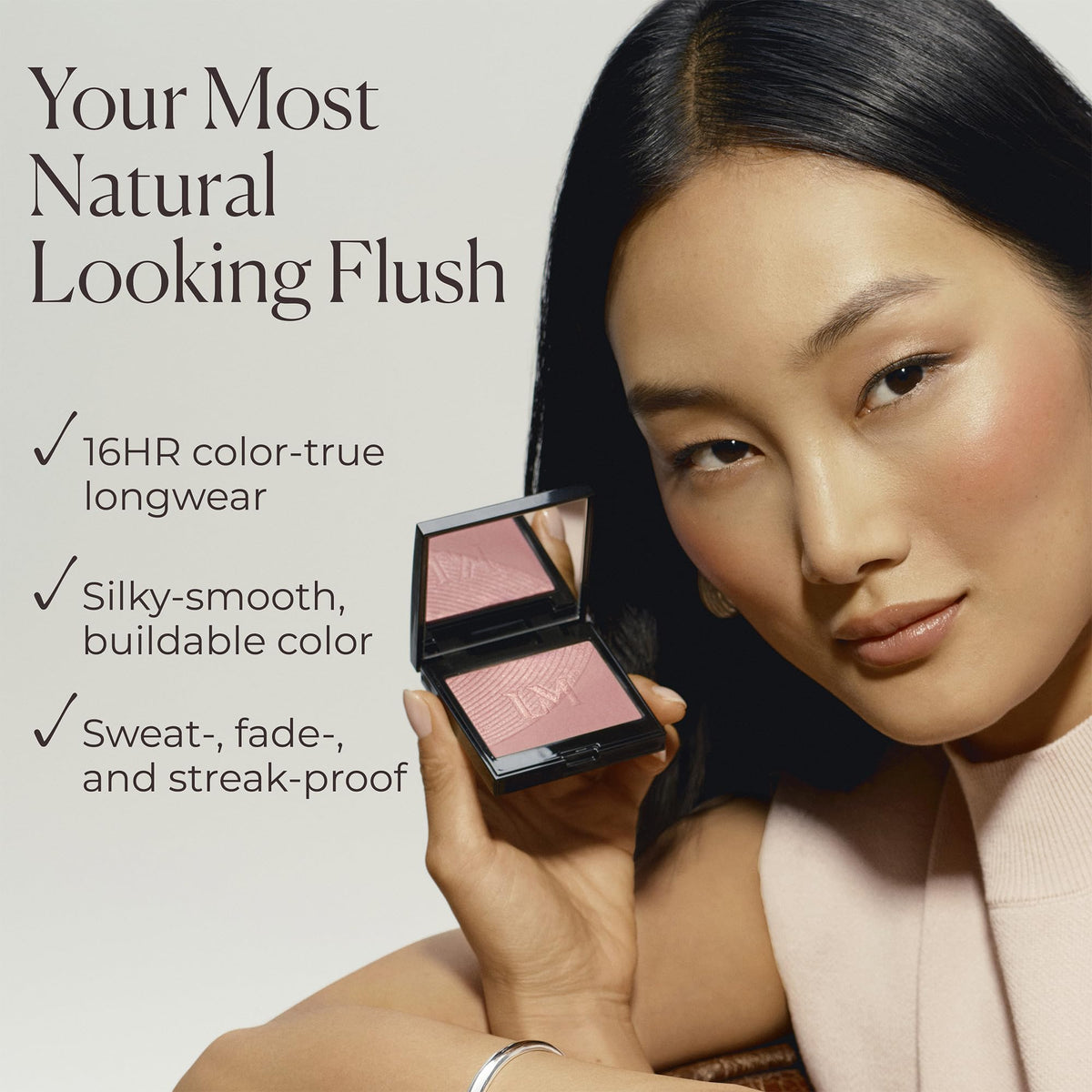 Light Gray Laura Mercier Blush Color Infusion Powder Duo, Apricot, 0.2 oz