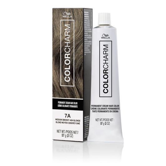 Lavender COLORCHARM Permanent Cream Hair Color, 7A Medium Smokey Ash Blonde, 2 oz.
