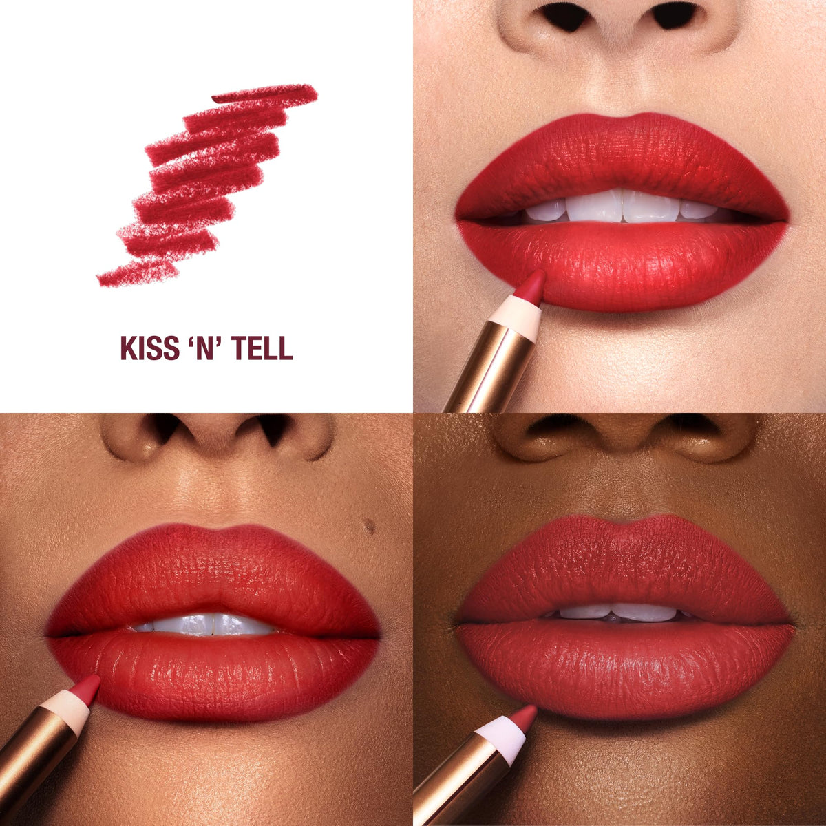 White Smoke Charlotte Tilbury Lip Cheat Lip Liner Pencil - Gives Lips a Fuller-Looking, Defined Pout - Enriched with Jojoba Oil & Hyaluronic Acid - Waterproof, Smudge-Proof & Transfer-Proof