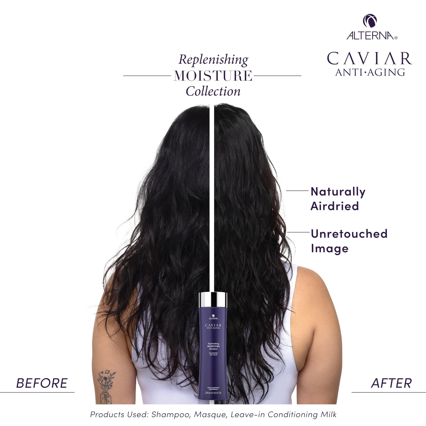 White Smoke Alterna Haircare CAVIAR Anti Aging Replenishing Moisture Shampoo, 8.5 Fl Oz (Pack of 1)