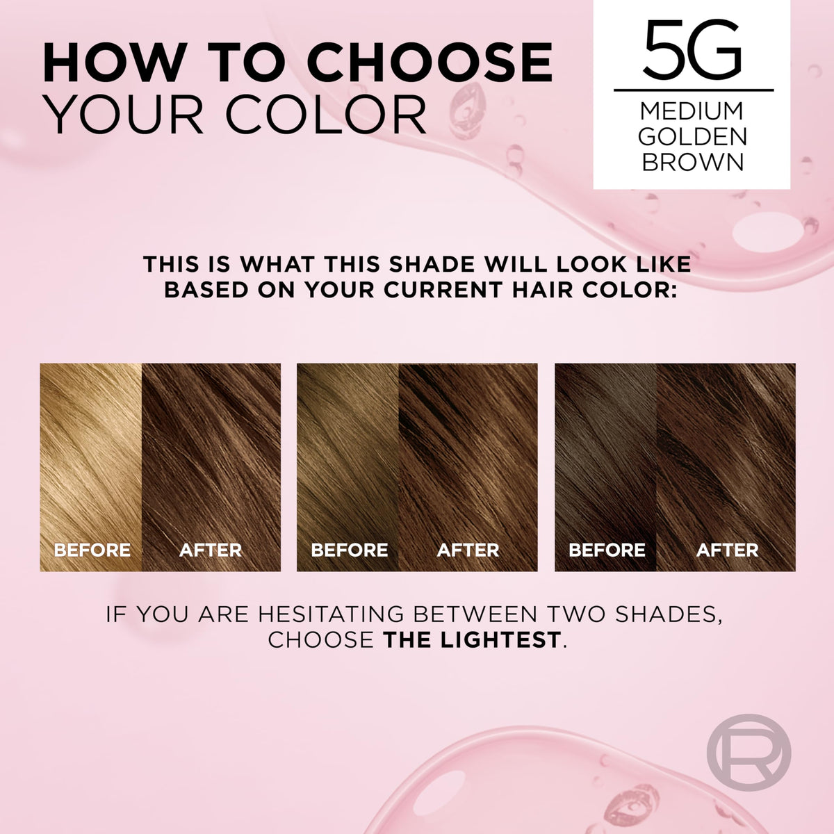Misty Rose L'Oreal Paris Excellence Crème Permanent Hair Dye, Triple Care Hair Color with Hyaluronic Acid for 100% Gray Coverage, 5G Medium Golden Brown, 1 Kit (Packaging May Vary)
