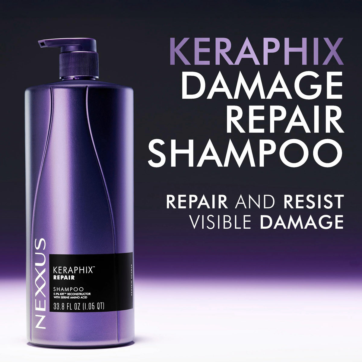 White Smoke Nexxus KERAPHIX Shampoo & Conditioner for Damaged Hair, 2 Pack, 33.8 Fl Oz