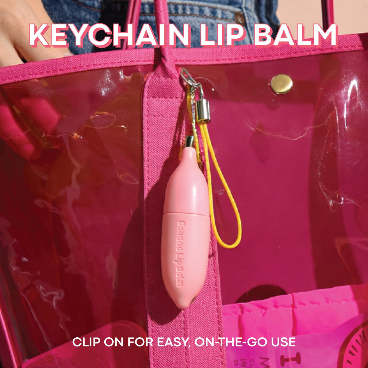 Brown TONYMOLY Berry Banana Lip Balm - Sheer Pink Tint, Shea Butter Formula