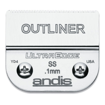White Smoke Andis 64160 UltraEdge Carbon-Infused Steel Detachable Outliner Blade, .1mm Cut Length