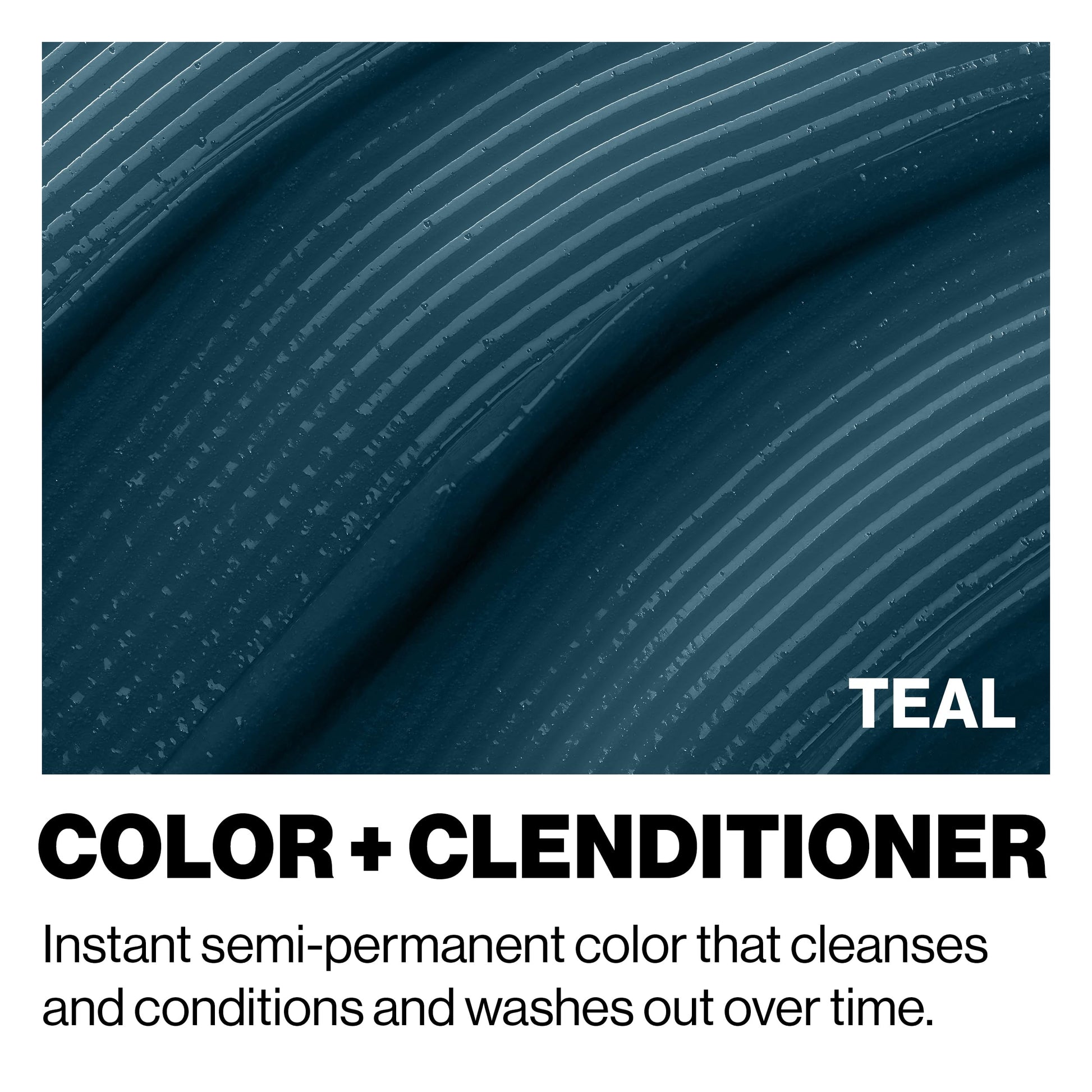 Dark Slate Gray Keracolor Clenditioner TEAL Hair Dye - Semi Permanent Hair Color Depositing Conditioner, Cruelty-free, 12 Fl. Oz.
