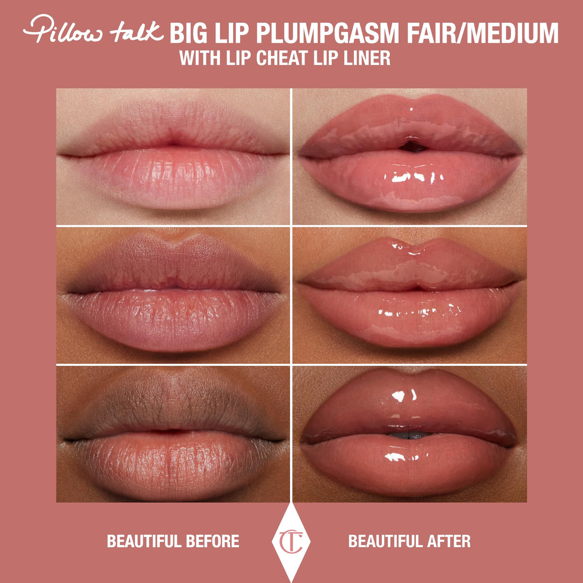 Rosy Brown Charlotte Tilbury Pillow Talk Iconic Lip And Cheek Kit