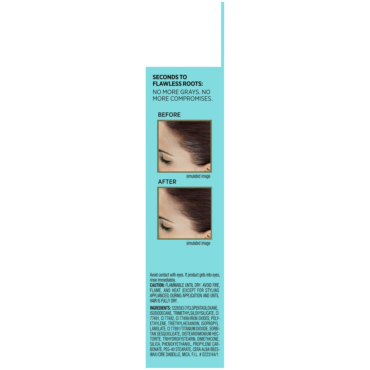 White Smoke L'Oreal Paris Magic Root Precision Pen, Temporary Gray Hair Cover Up Concealer Brush with Washable Formula, Hair Concealer for Scattered Grays, 5 Medium Brown, 0.05 fl oz