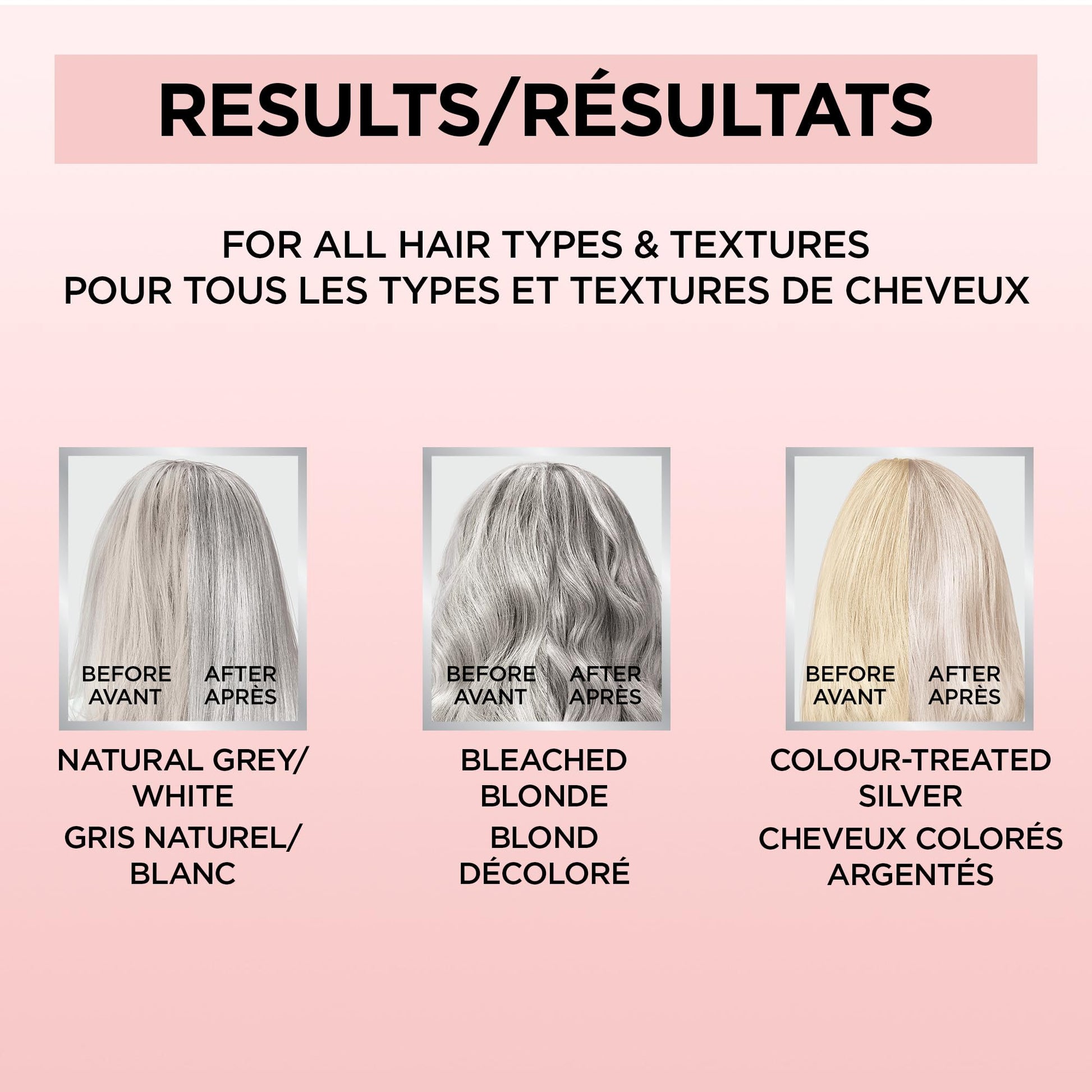 Pink L’Oreal Paris Le Color Gloss One Step In-Shower Toning Hair Gloss, Neutralizes Brass, Conditions & Boosts Shine, Silver, 4 Ounce