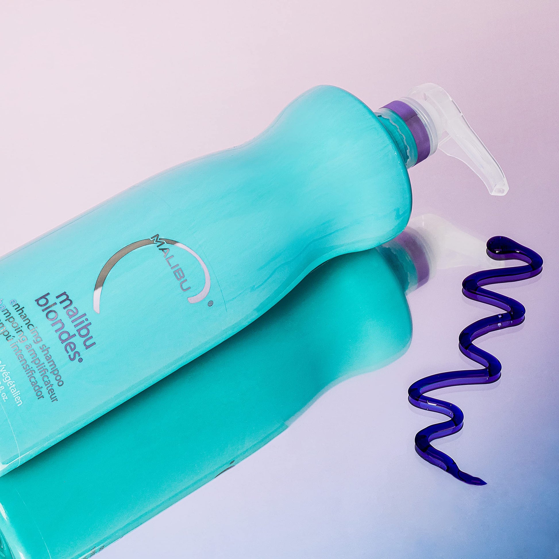 Lavender Malibu C Blondes Enhancing Shampoo - Sulfate-Free Purple Shampoo for Blondes - Helps Preserve Highlights & Remove Brassiness - Moisturizing & Revitalizing Hair Care (33.8 oz)