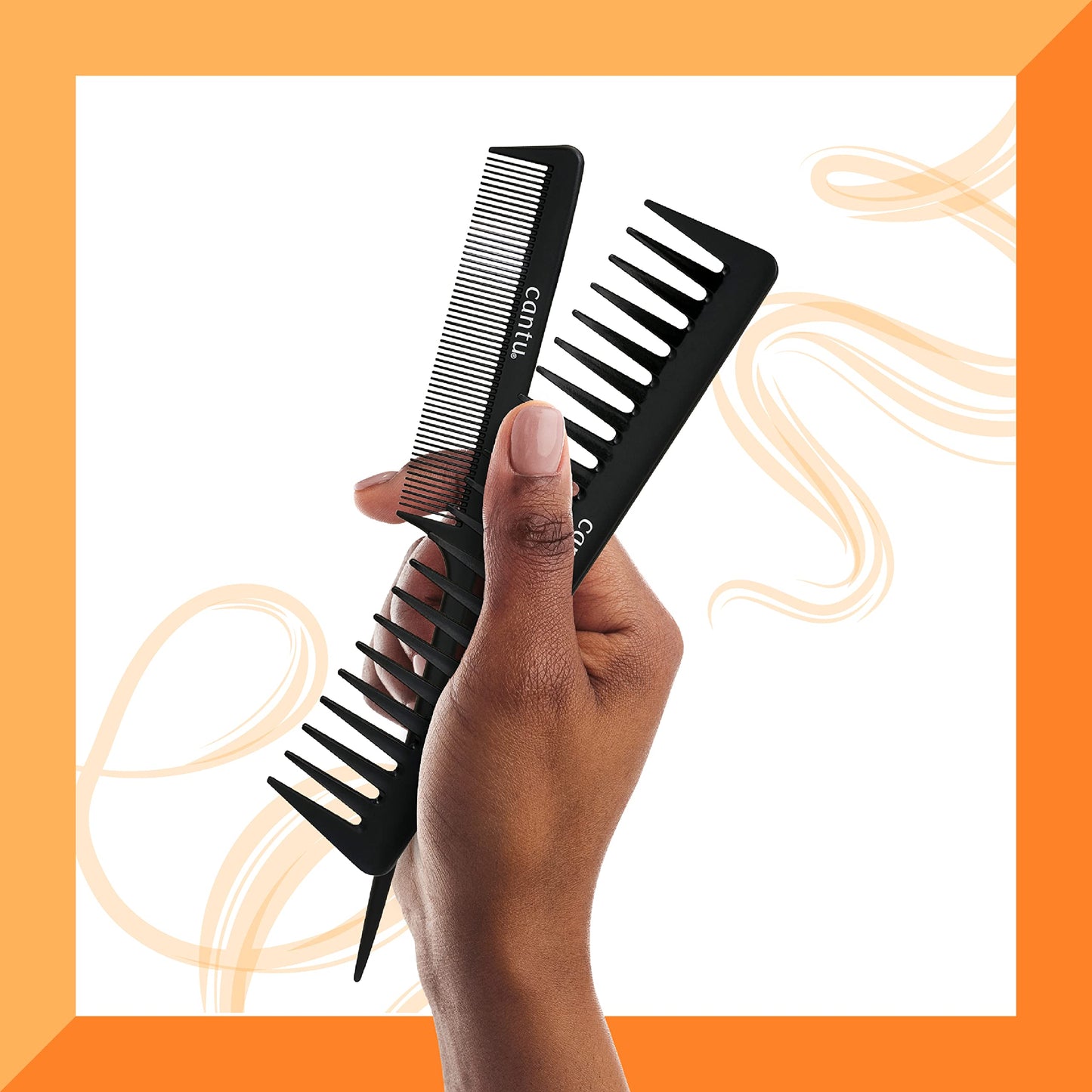 White Smoke Cantu Style Carbon Fibre Combs (Packaging may vary)