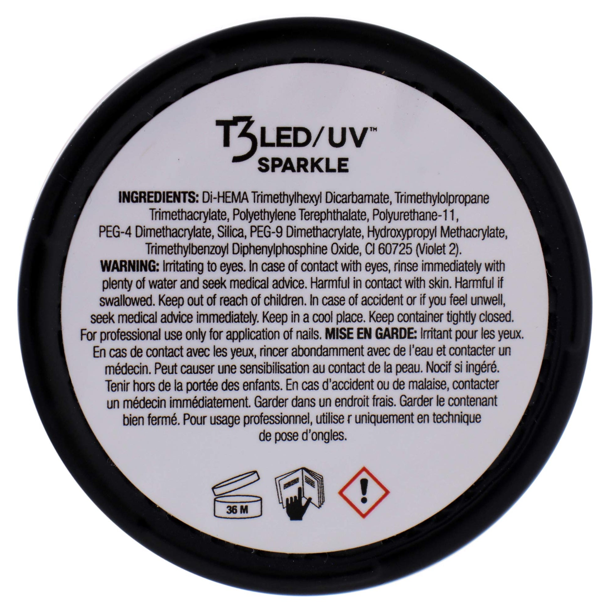 White Smoke Cuccio Pro T3 LED/UV Cool Cure Versatility Gel - Self-Levelling - Incredibly Flexible - Strong Adhesion - High Shine Finish - Fast Application - Quick Cure - Blue Bling - 1 Oz Nail Gel