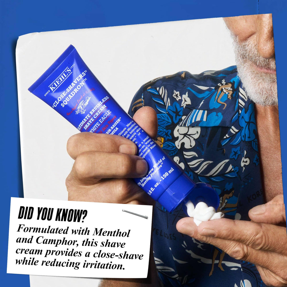 Lavender Kiehl's - Ultimate Brushless Shave Cream White Eagle for All Skin Types
