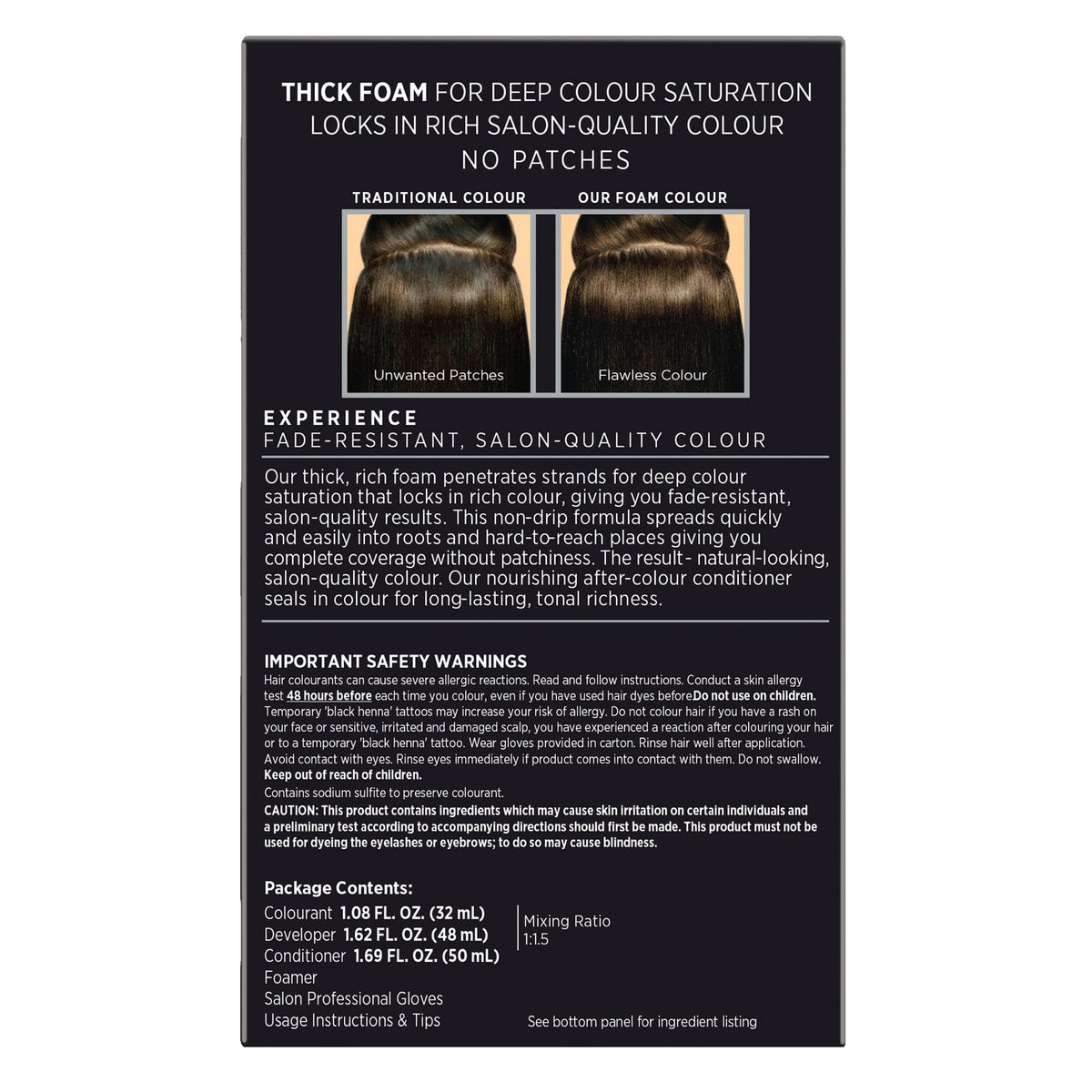 Dark Slate Gray John Frieda Precision Foam Colour, Medium Chestnut Brown 5NBG, Full-coverage Hair Color Kit, Anti-Fade Gray Coverage, Deep Color Saturation Hair Dye, 1 Application
