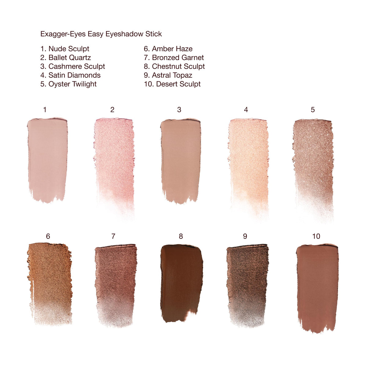 White Smoke Charlotte Tilbury Exagger-Eyes Easy Eyeshadow Stick, Blendable Cream