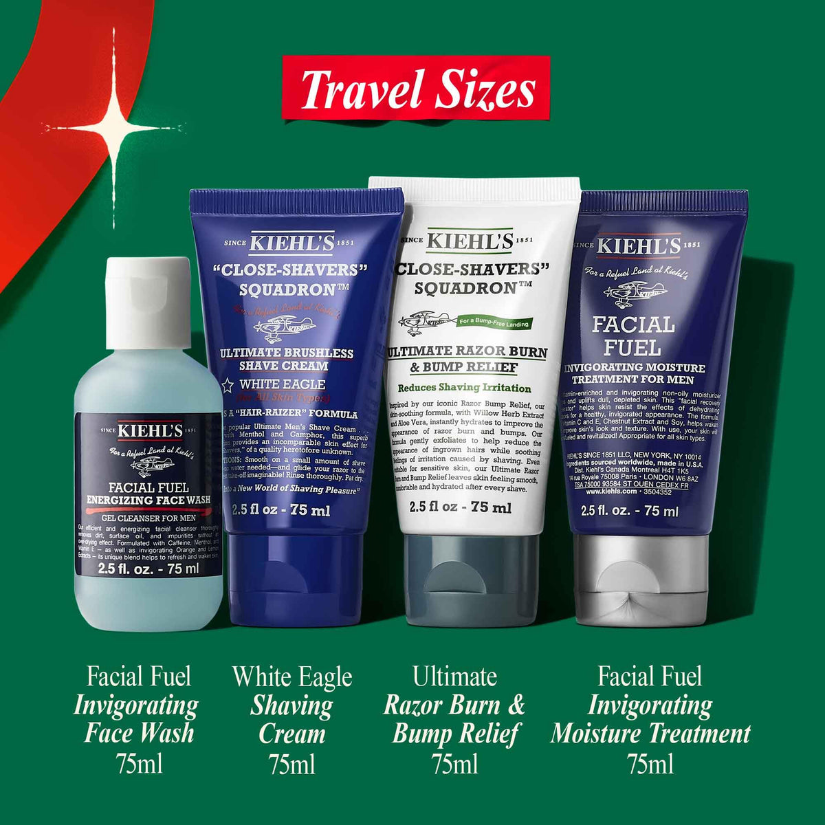 Dark Slate Gray Kiehl's Men's Shave Bundle Gift Set