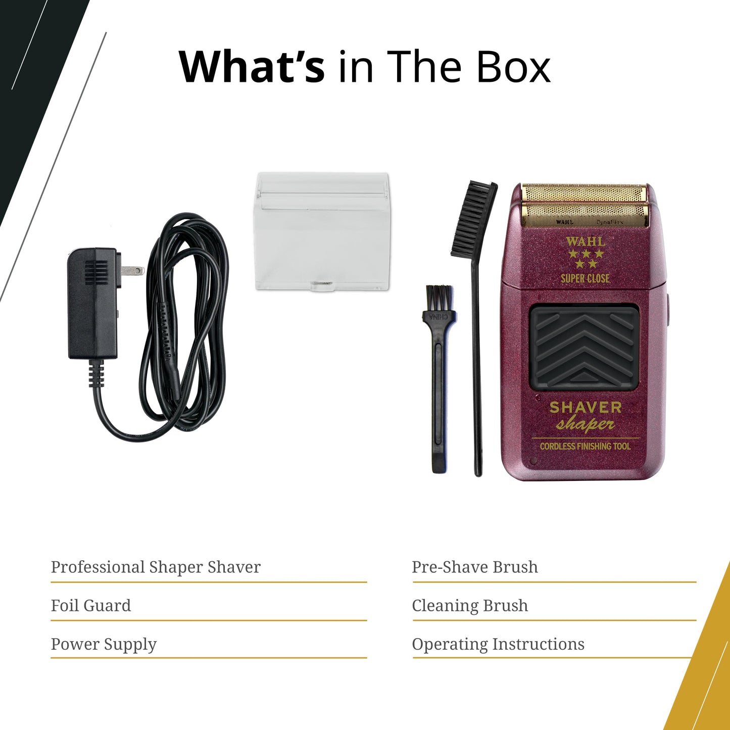White Smoke Wahl Professional 5 Star Series Shaver/Shaper, Cord/Cordless Finishing Tool, Rechargeable NiCad Battery, Up to 60 Minutes Runtime, Bump-Free Ultra-Close Shave