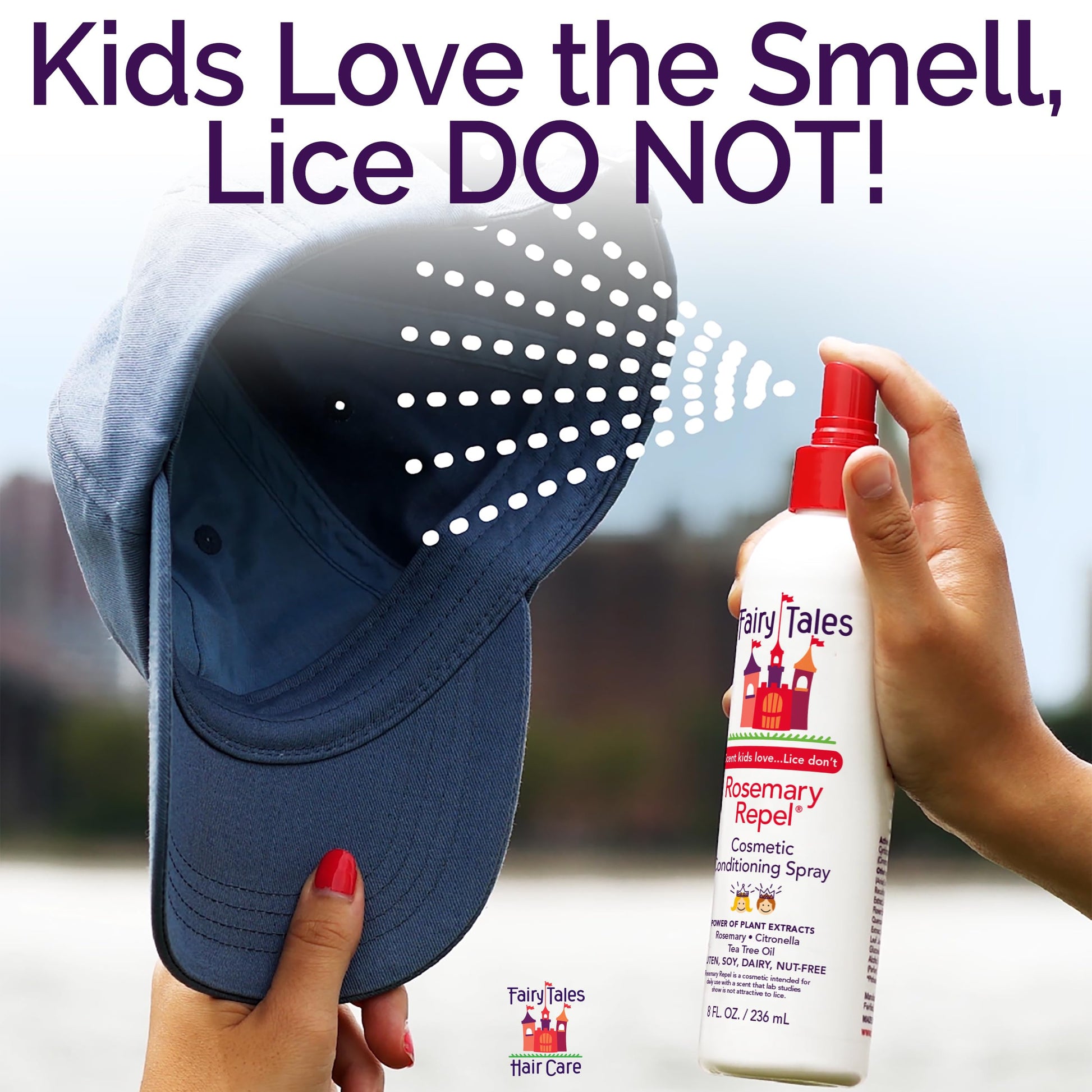 White Smoke Fairy Tales Rosemary Repel Daily Kids Conditioning Spray – Kids Like the Smell, Lice Do Not, 8 fl oz. (Pack of 2)