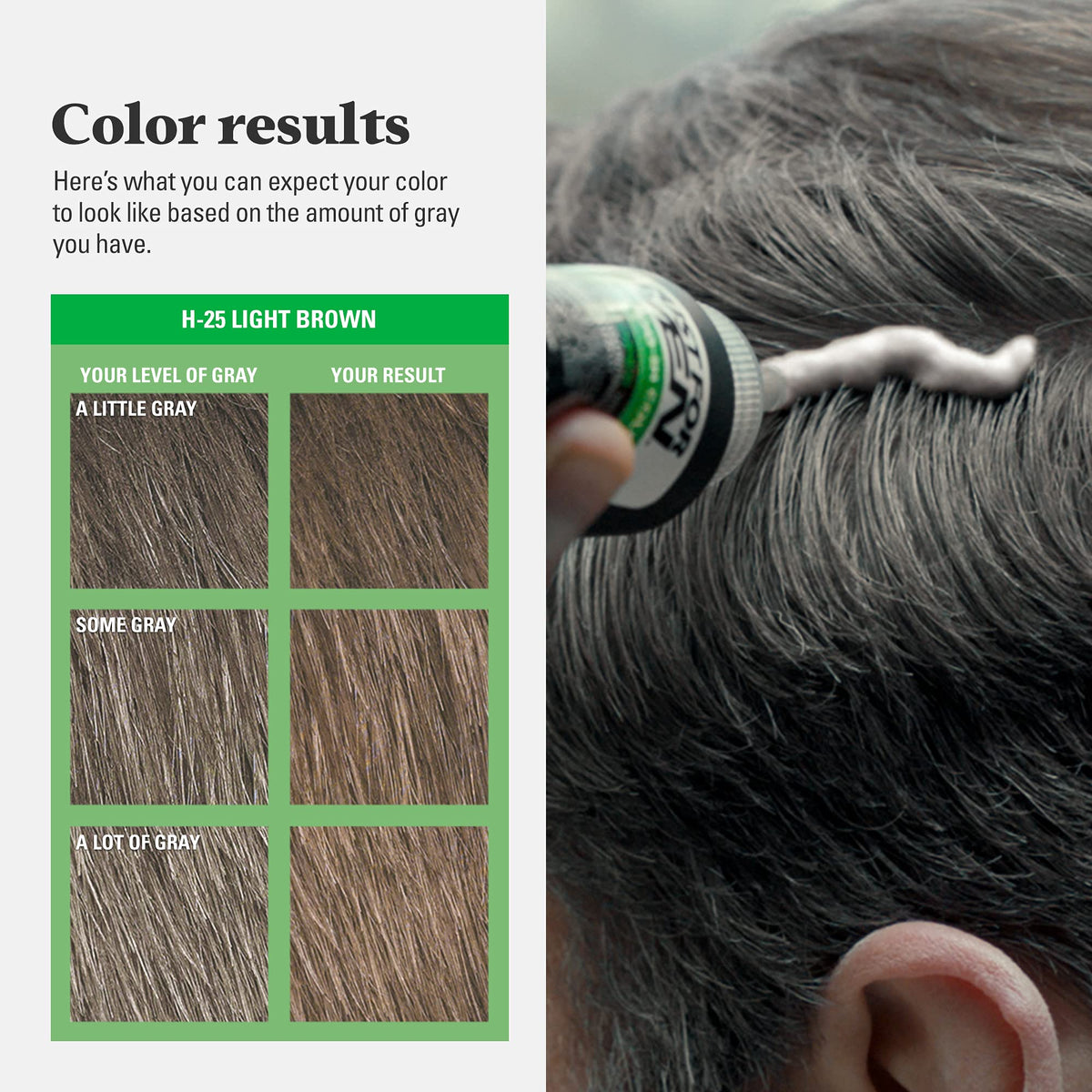Black JUST FOR MEN Shampoo-In Color, Hair Color, Light Brown H-25 (3 Pack)
