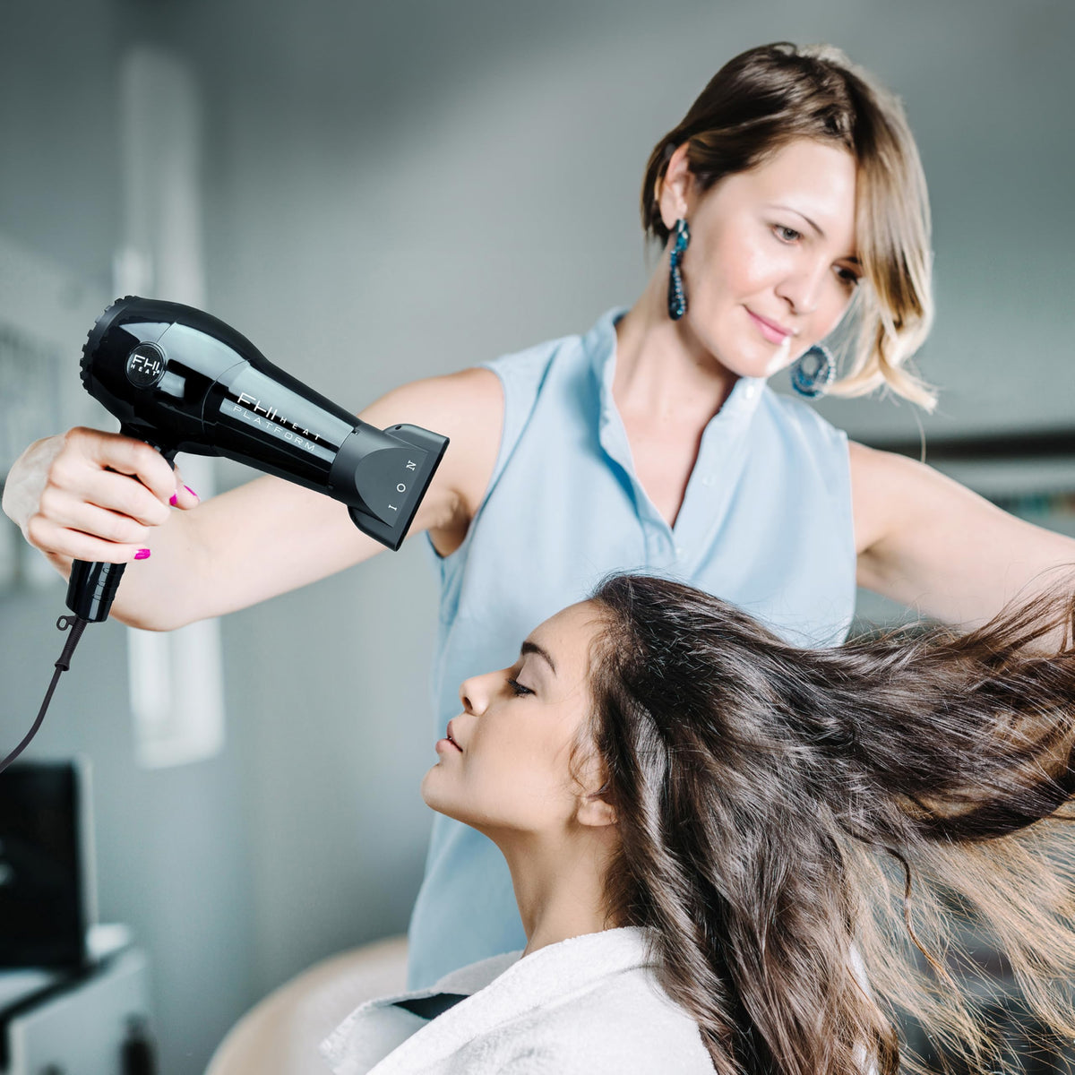 Dark Gray FHI HEAT Platform Nano Lite Pro 1900 Hair Dryer - Black