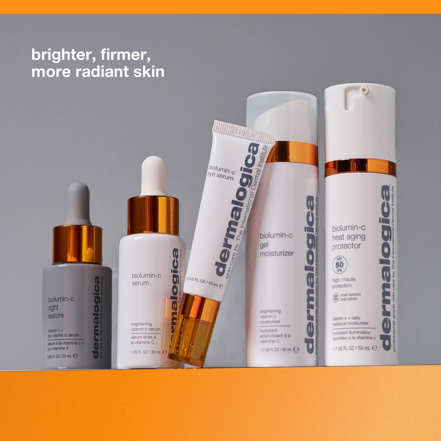 Light Slate Gray Dermalogica Biolumin-C Heat Aging Protector SPF 50, Daily Face Moisturizer with Sunscreen - Defend Signs of Skin Aging, 1.7 fl oz
