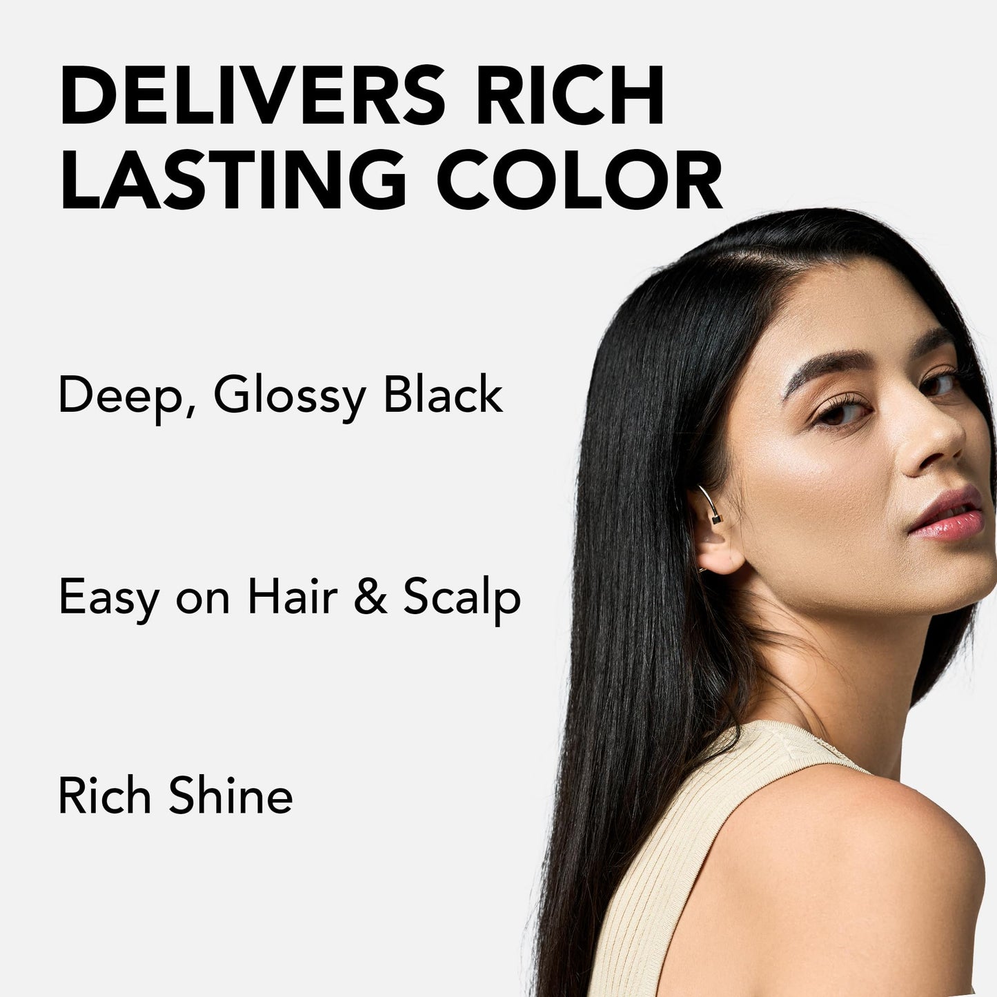 White Smoke Motions Xpress Permanent Hair Color Shampoo Natural Black – 5 Minute Color, Gray Coverage, Ammonia Free, Deep Shine Hair Dye Shampoo, 0.84 Oz