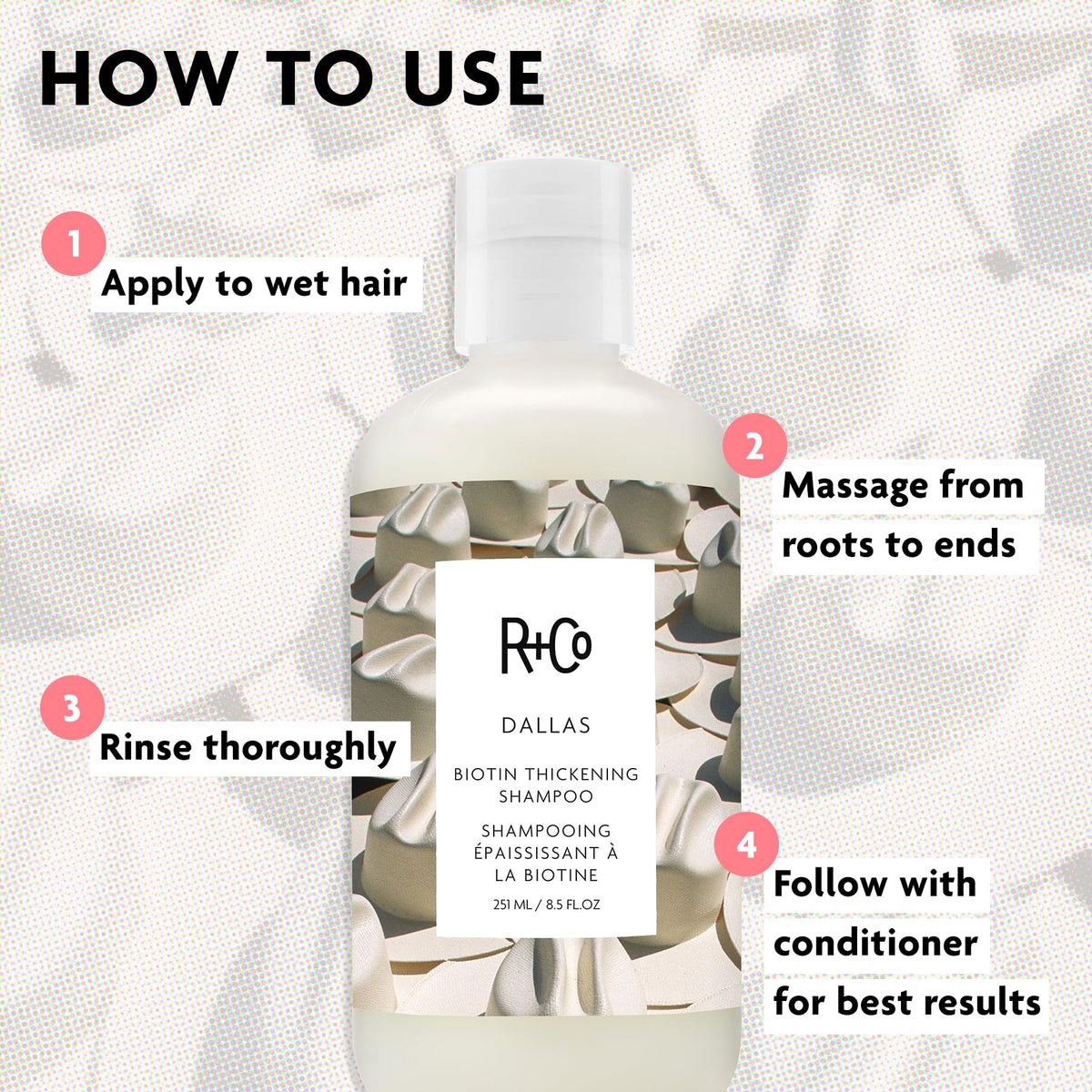 Lavender R+Co DALLAS Biotin Thickening Shampoo – Full Case, Volumizing & Strengthening Hair Cleanser, Adds Body & Shine, All Hair Types