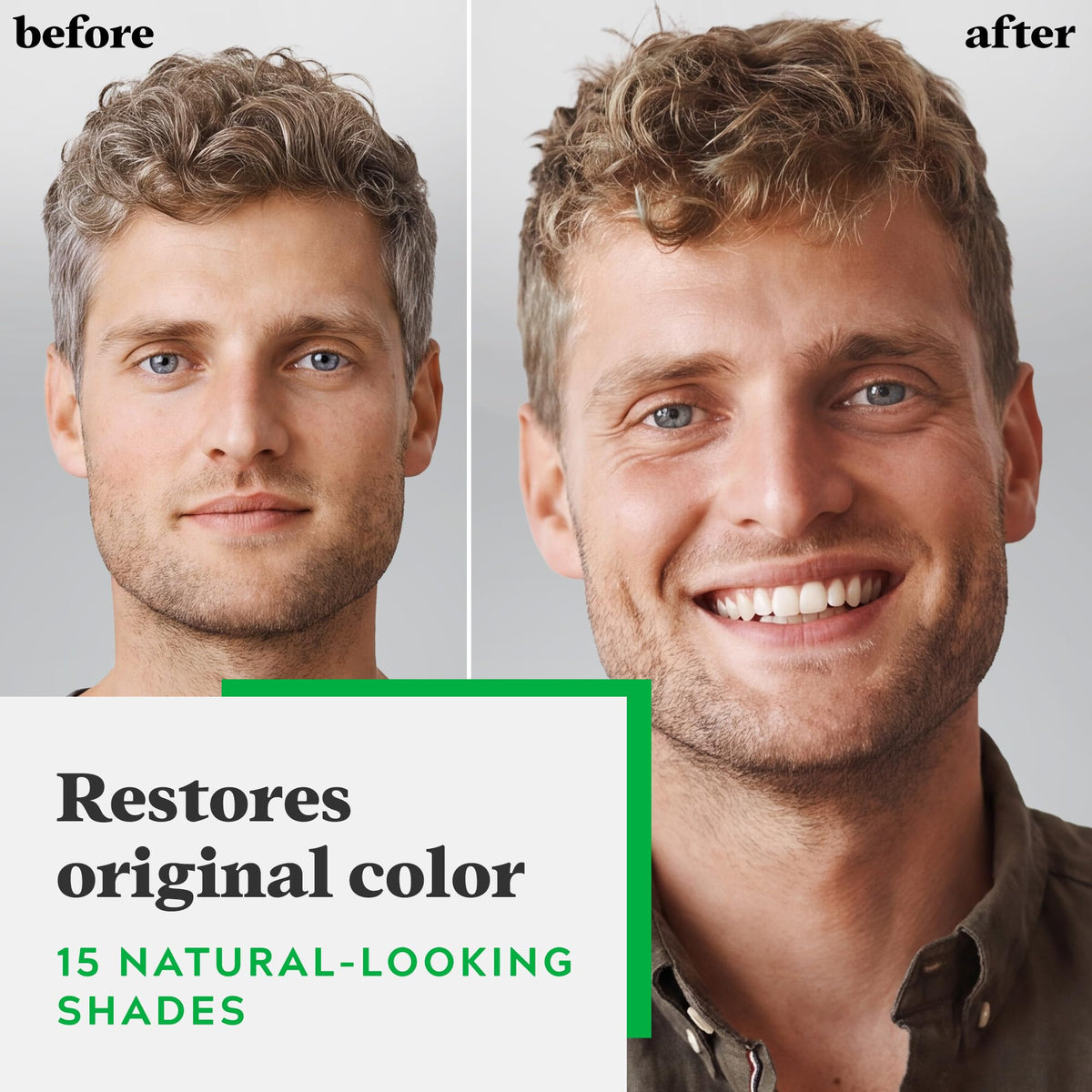 Lavender JUST FOR MEN Shampoo-In Color, Hair Color, Light Brown H-25 (3 Pack)