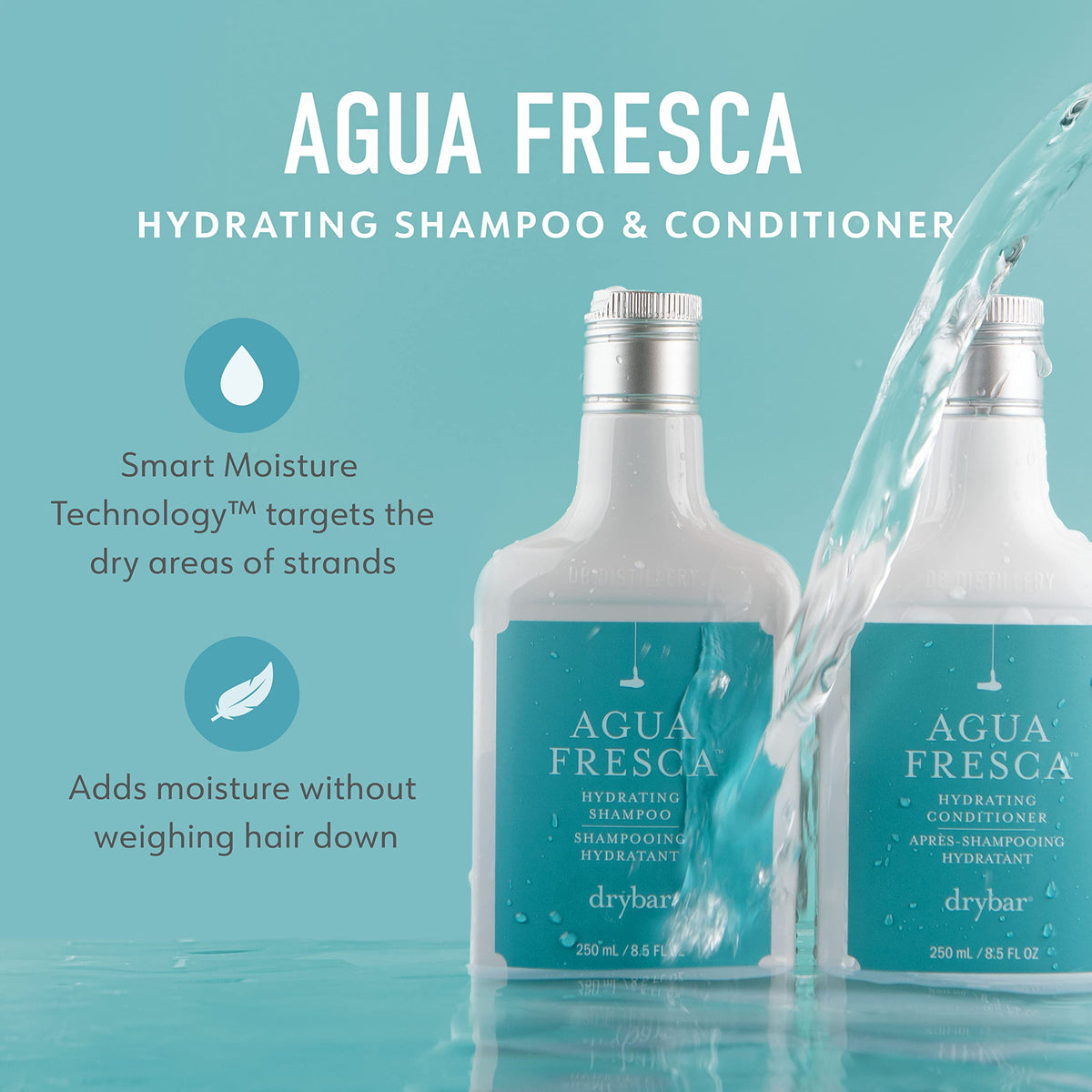 Medium Aquamarine Drybar Agua Fresca Hydrating Conditioner, 8.5 oz