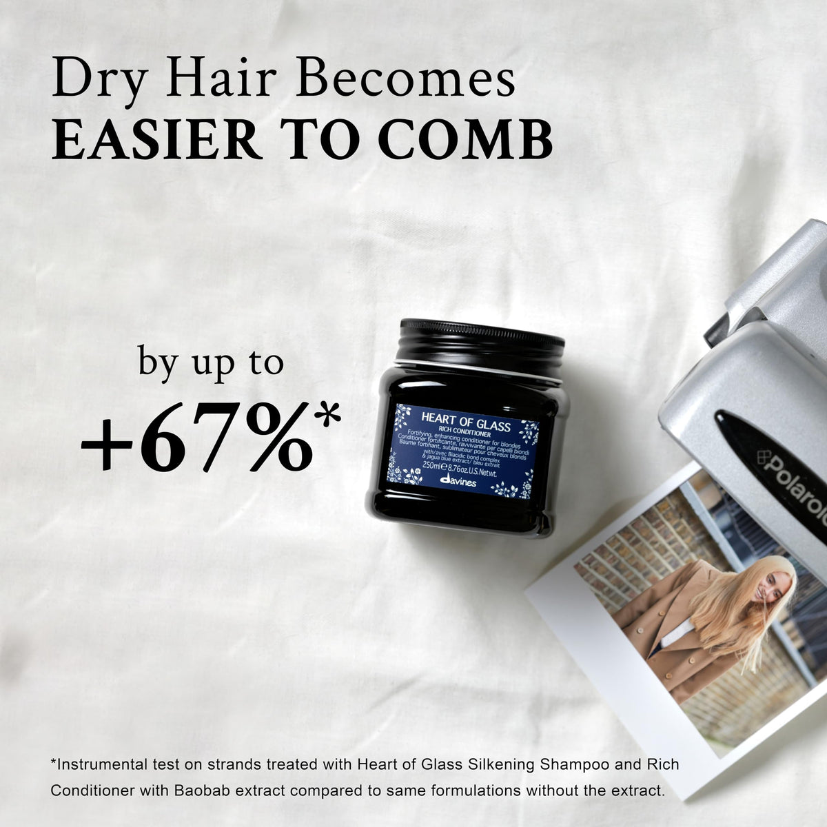 Lavender Davines Heart Of Glass Rich Conditioner, Blonde-Enhancing Care, Travel Size