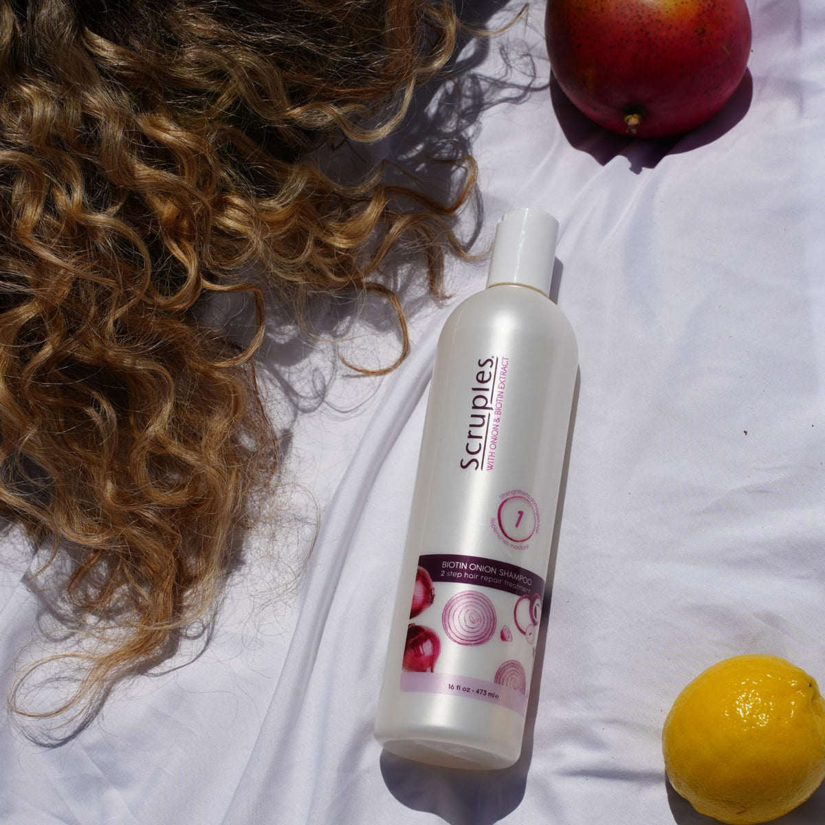 Gray Scruples Biotin Onion Shampoo, Strengthens and Stimulates Scalp for Stronger, Healthier and Longer Hair Growth, Onion Extract Detoxifies and Nourishes, Biotin Strengthens Hair Follicles