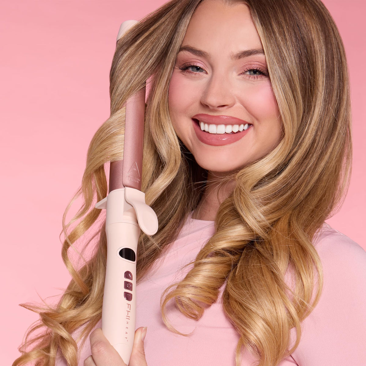 Light Pink FHI Heat MegaCurl™ Long Barrel Curling Iron 1.25”