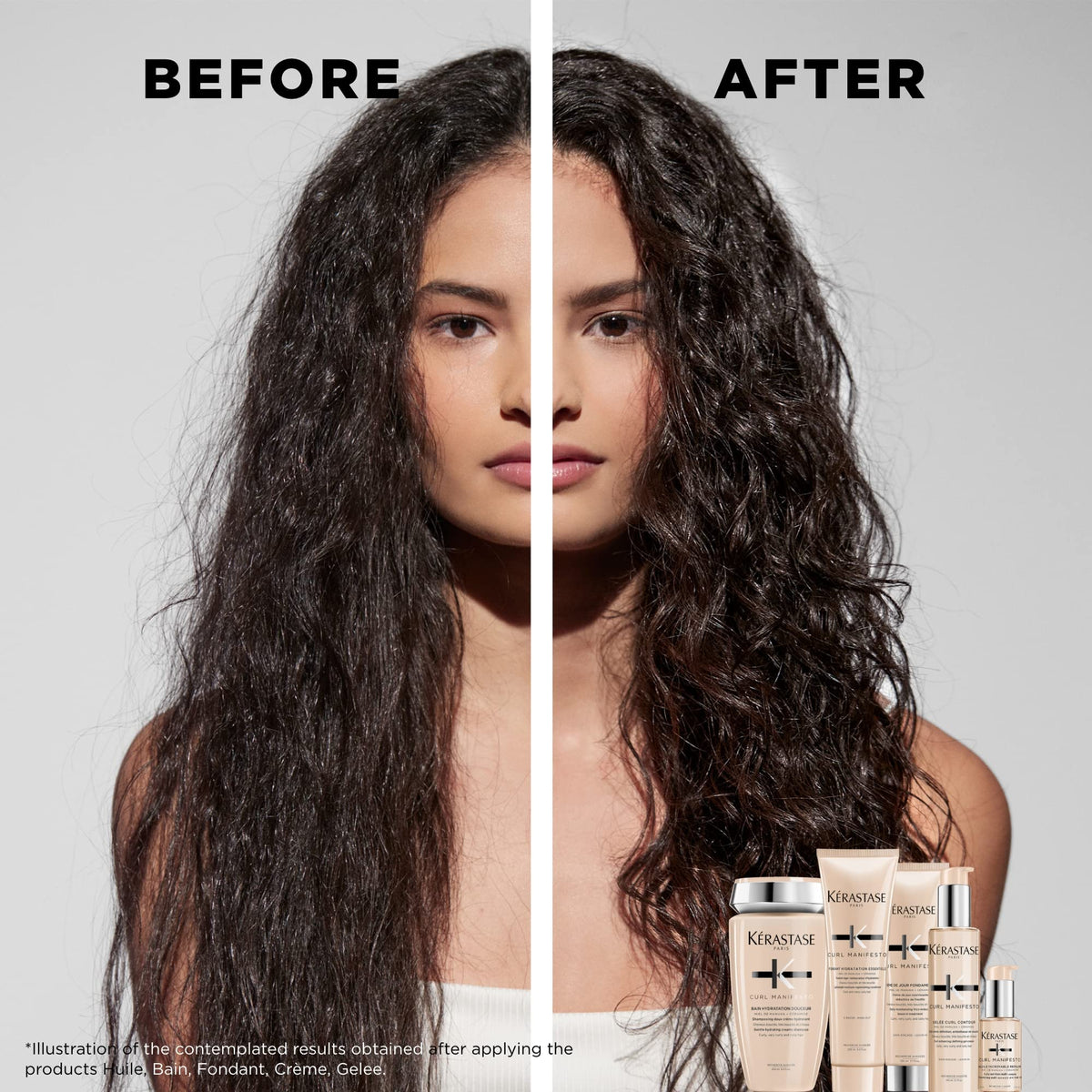 Light Gray Kerastase Curl Manifesto Beurre Haute Nutrition Strenghening Hair Mask For All Wavy, Curly and Coily Hair - Prevents Breakages, Softens and Adds Shine, 6.8 Fl Oz