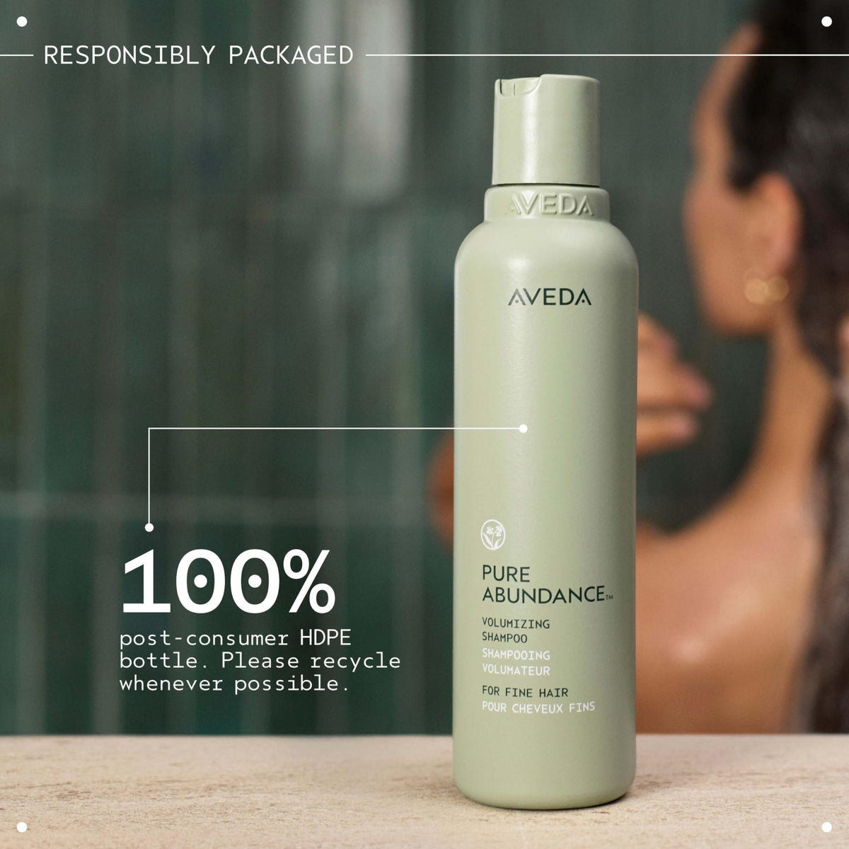Dark Slate Gray AVEDA Pure Abundance Volumizing Shampoo | Shampoo For Fine Hair | Removes Product Build-Up And Excess Oil | 4X More Volume* | Notes of Jasmine, Peppermint, Pamarosa and Ylang Ylang | 6.7 Fl Oz