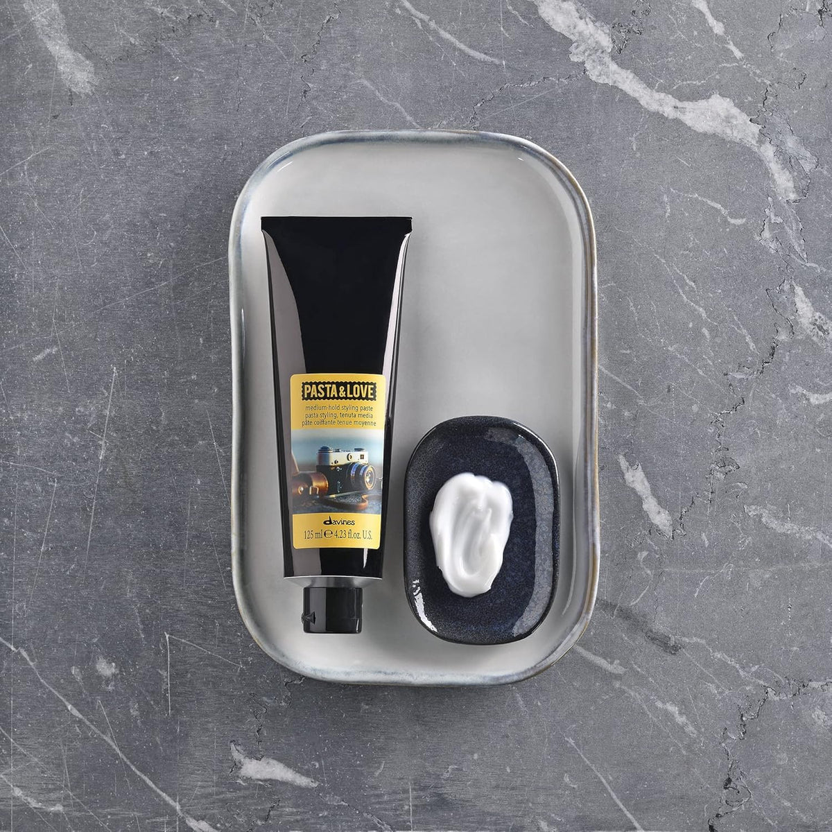 Light Slate Gray Davines Pasta & Love Medium hold workable styling paste, natural finish