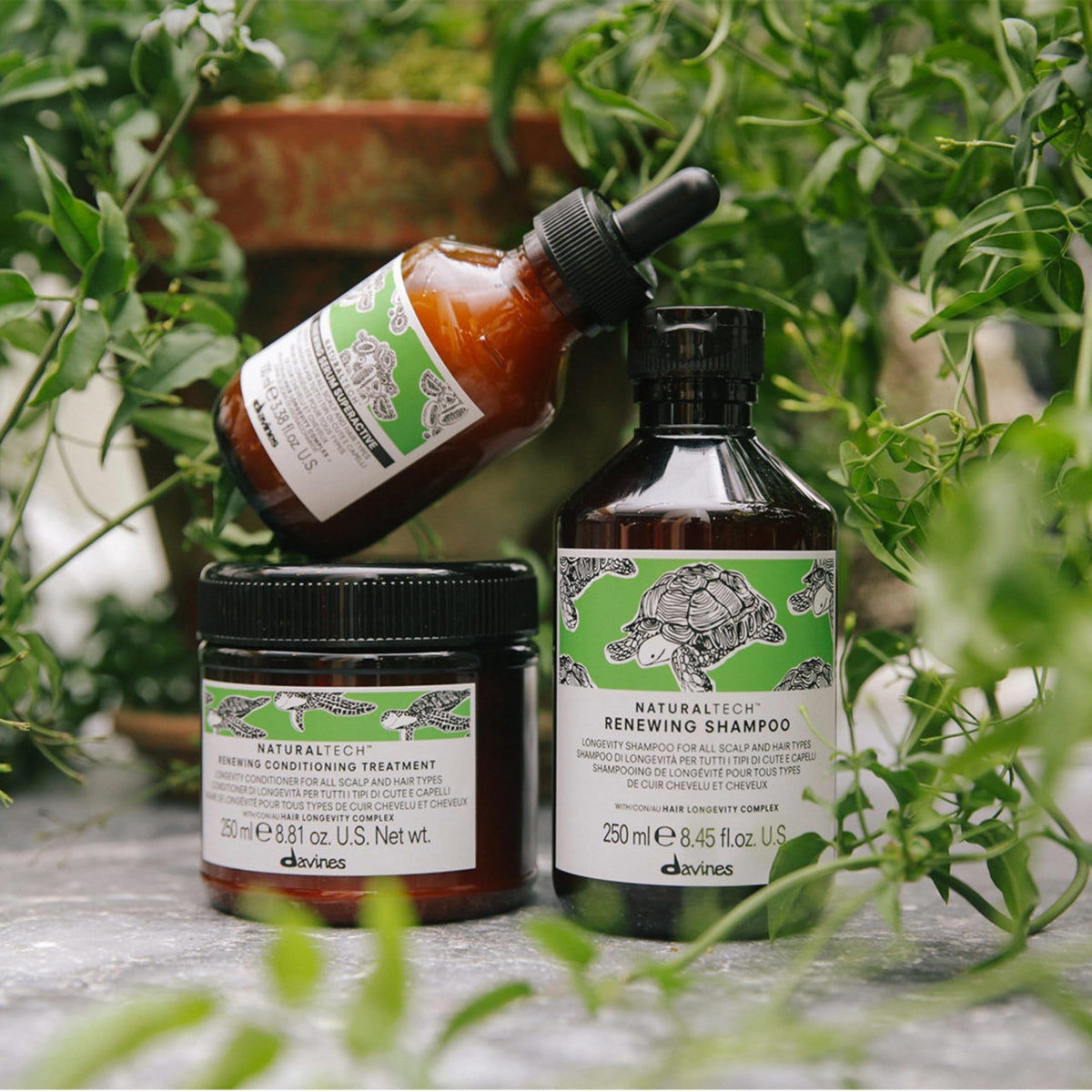 Dark Gray Naturaltech Renewing Conditioning Treatment, Stimulates Scalp And Hair