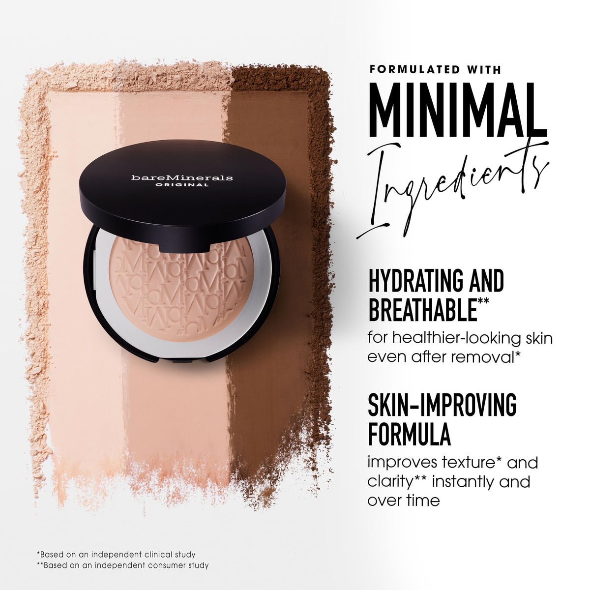 White Smoke bareMinerals Original Pressed Powder Foundation, 0.3 oz