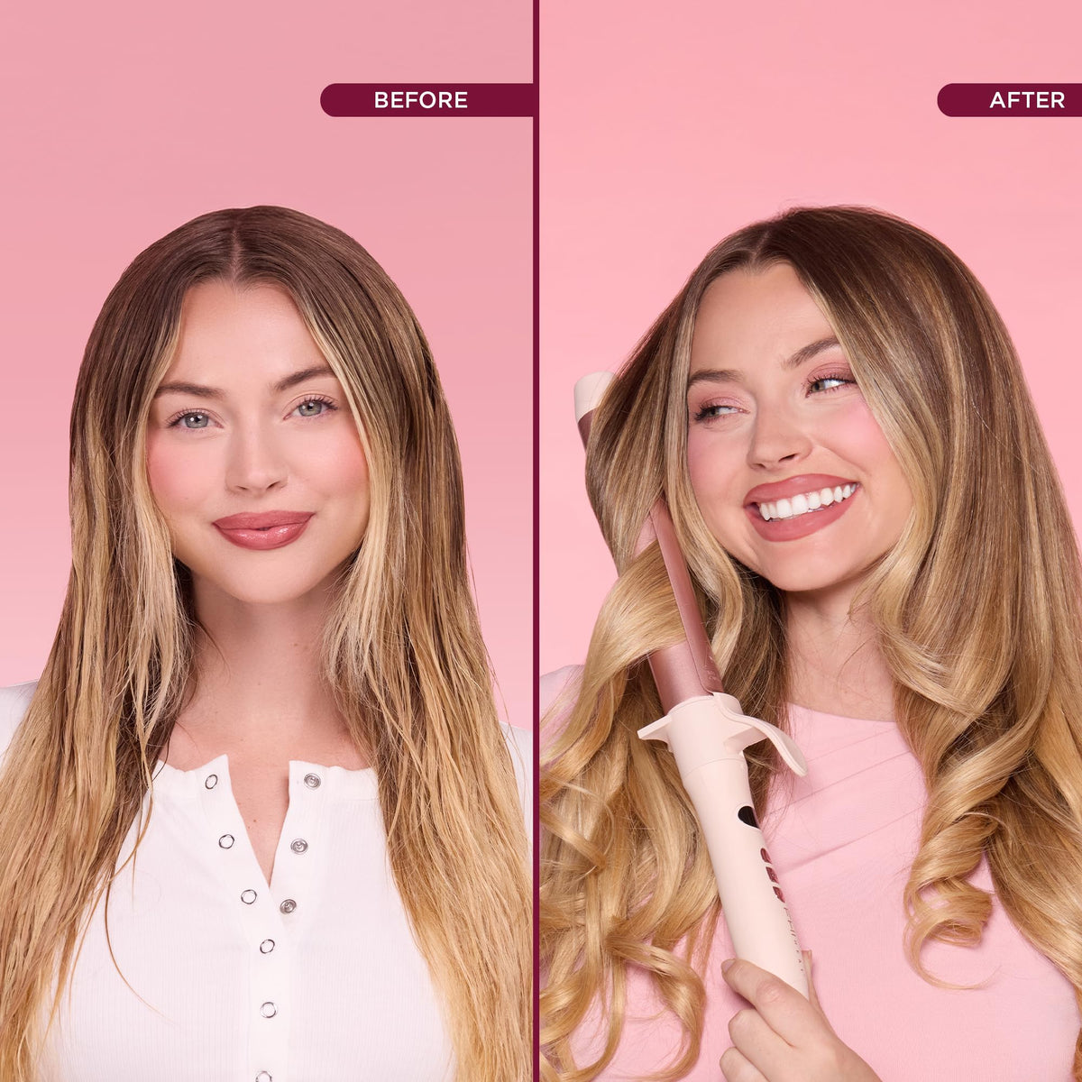Light Pink FHI Heat MegaCurl™ Long Barrel Curling Iron 1.25”