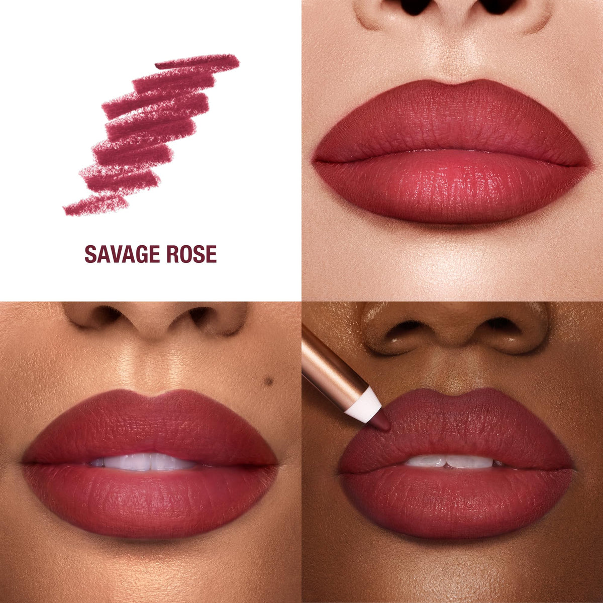 White Smoke Charlotte Tilbury Lip Cheat Lip Liner Pencil - Gives Lips a Fuller-Looking, Defined Pout - Enriched with Jojoba Oil & Hyaluronic Acid - Waterproof, Smudge-Proof & Transfer-Proof
