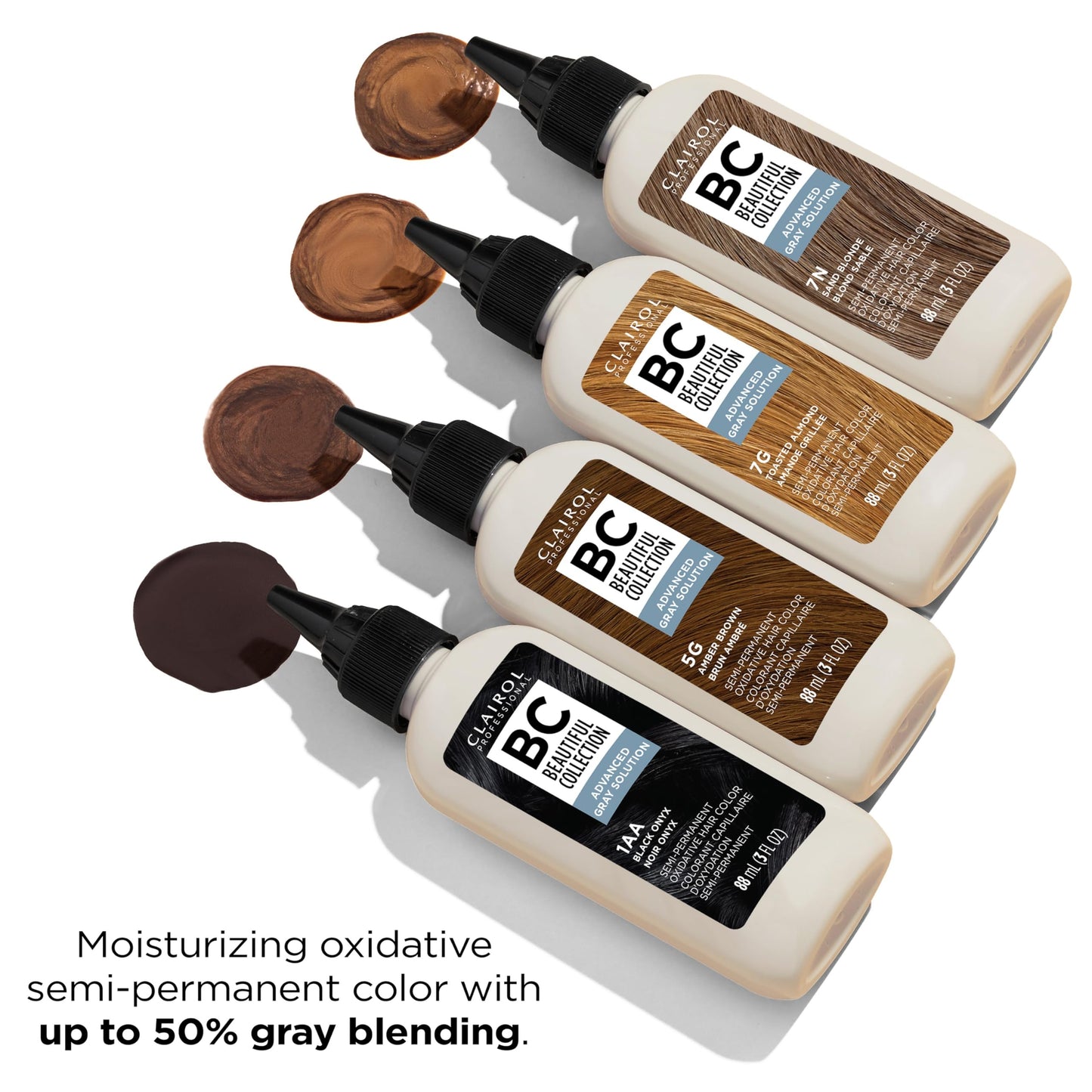 White Smoke Clairol Professional Beautiful Collection Advanced Gray Solutions, 2A Rich Dark Brown, 3 oz. - Packaging May Vary