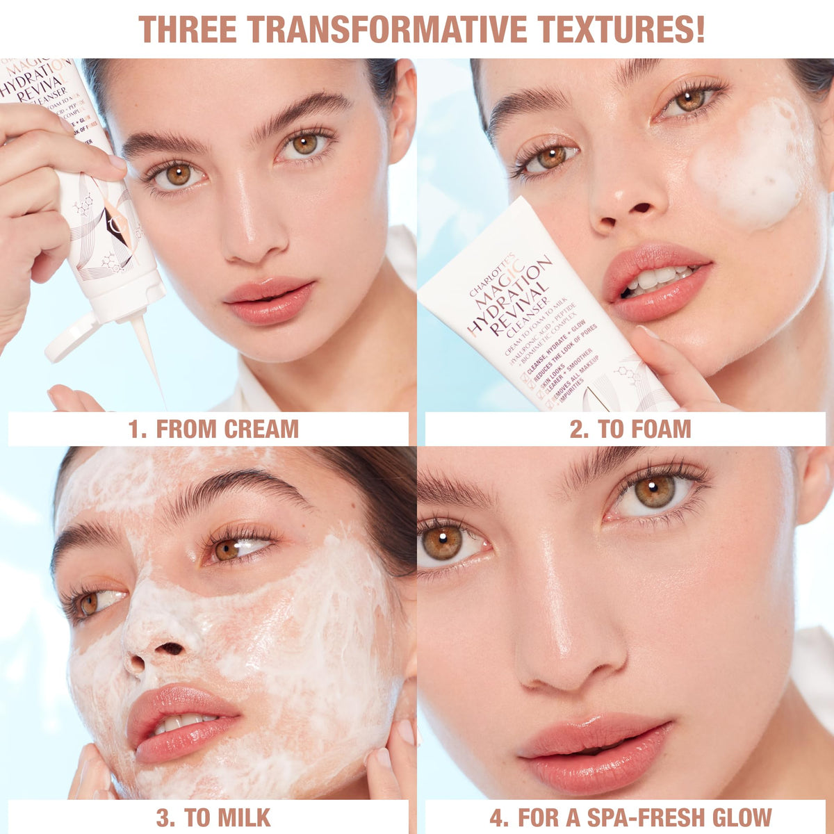 Light Pink Charlotte Tilbury Magic Hydration Revival Facial Cleanser