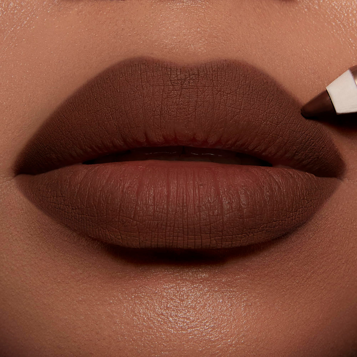 Rosy Brown Charlotte Tilbury Lip Cheat Lip Liner Pencil - Gives Lips a Fuller-Looking, Defined Pout - Enriched with Jojoba Oil & Hyaluronic Acid - Waterproof, Smudge-Proof & Transfer-Proof