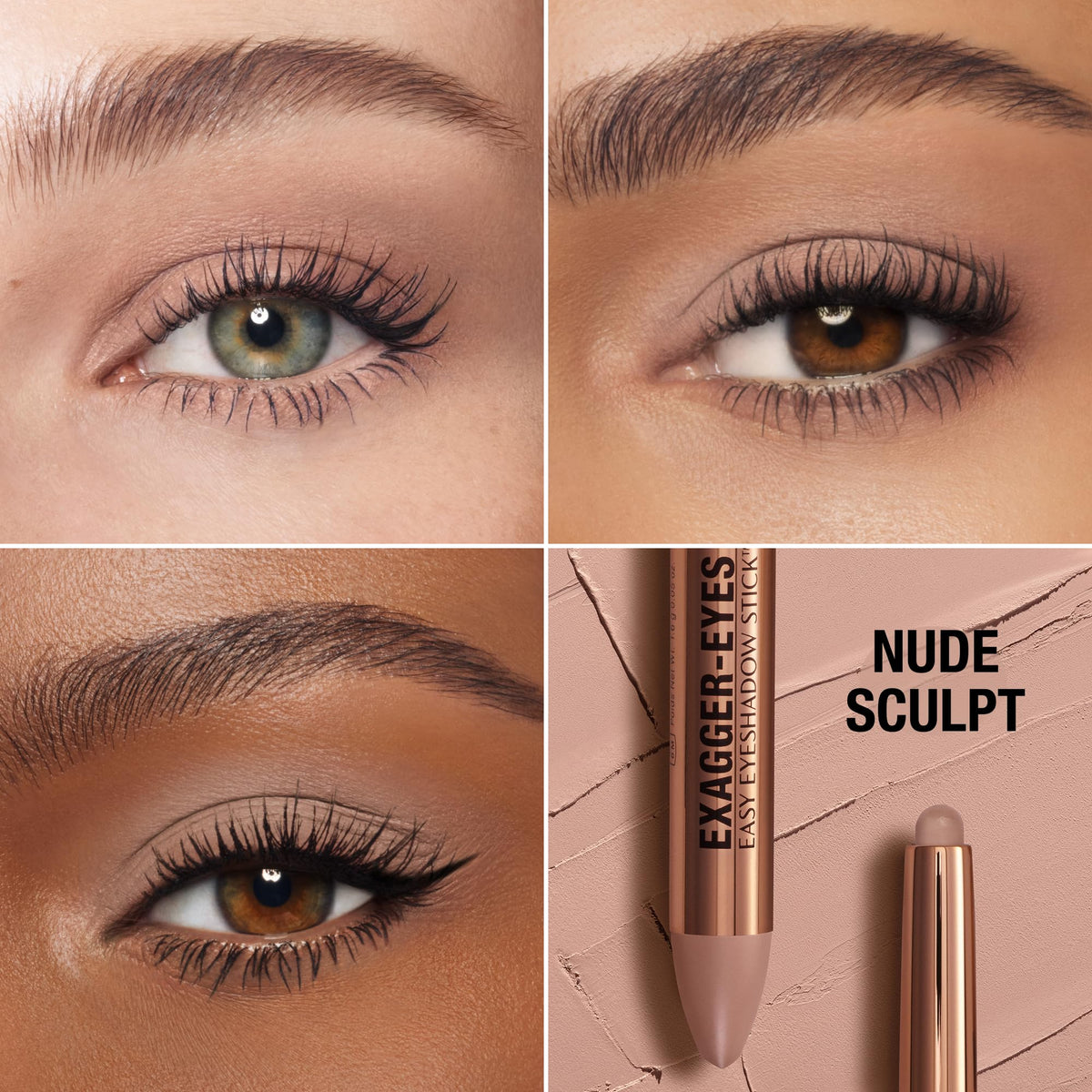Rosy Brown Charlotte Tilbury Exagger-Eyes Easy Eyeshadow Stick, Blendable Cream