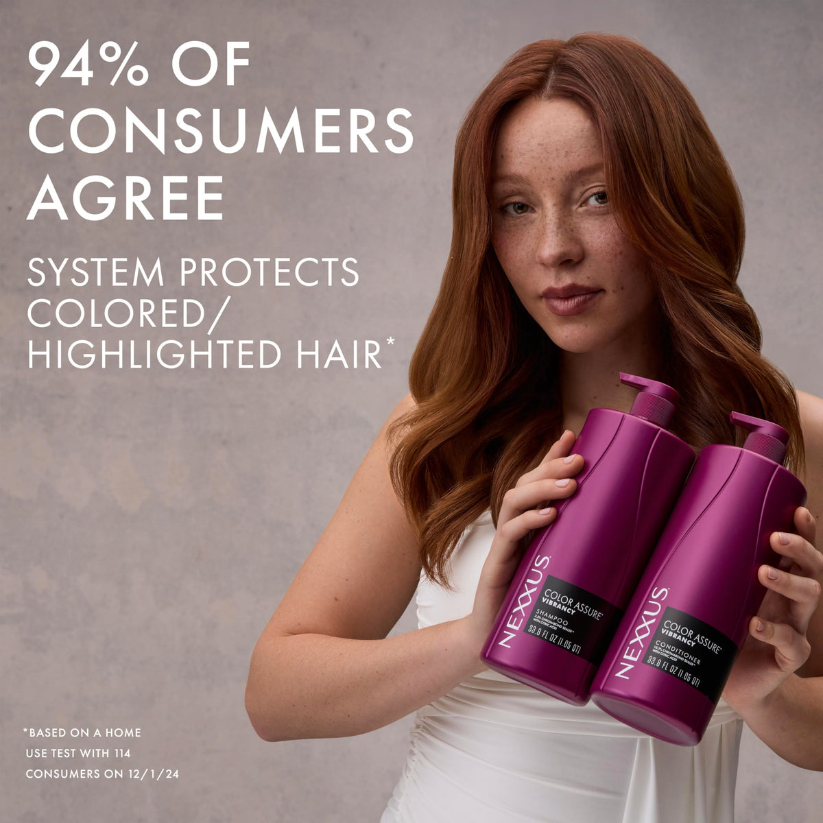 Rosy Brown Nexxus Color Assure Vibrancy Shampoo & Conditioner Set 33.8 oz 2 ct