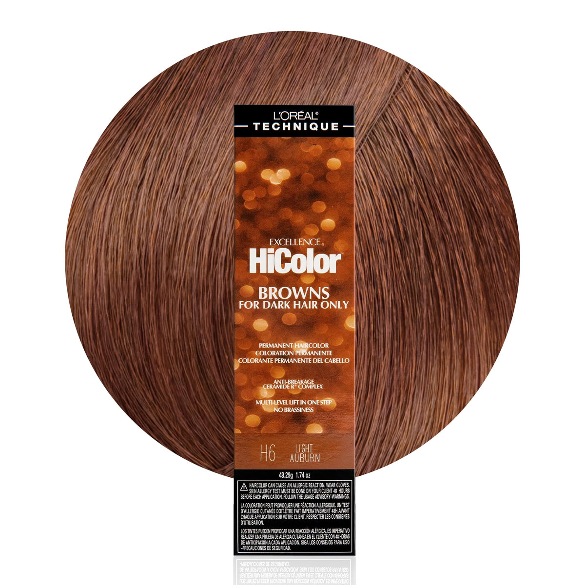 White Smoke L'Oréal Technique HiColor Browns & Blondes Hair Color - Warm Brown