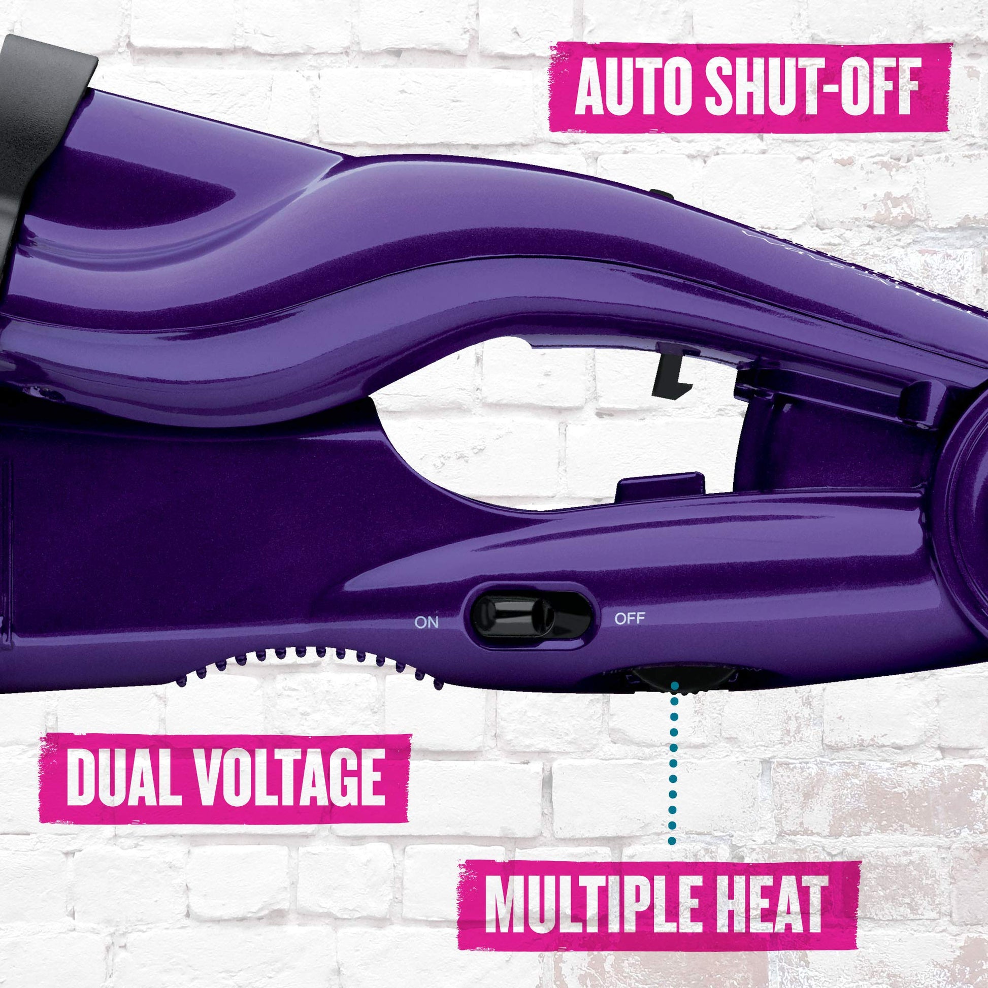 White Smoke Bed Head Wave Artist Deep Waver | Combat Frizz, Get Long Lasting Results, & Add Massive Shine for Beachy Waves | With Tourmaline Ceramic Technology (Purple)