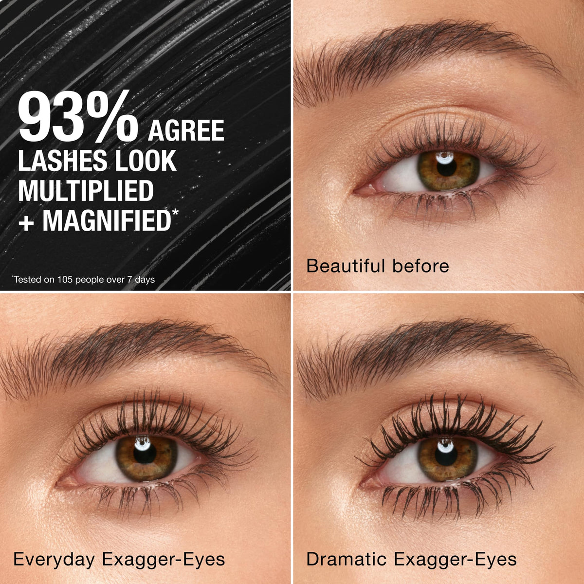 Black Charlotte Tilbury Exagger-Eyes Volume & Length Mascara, Exagger-Black