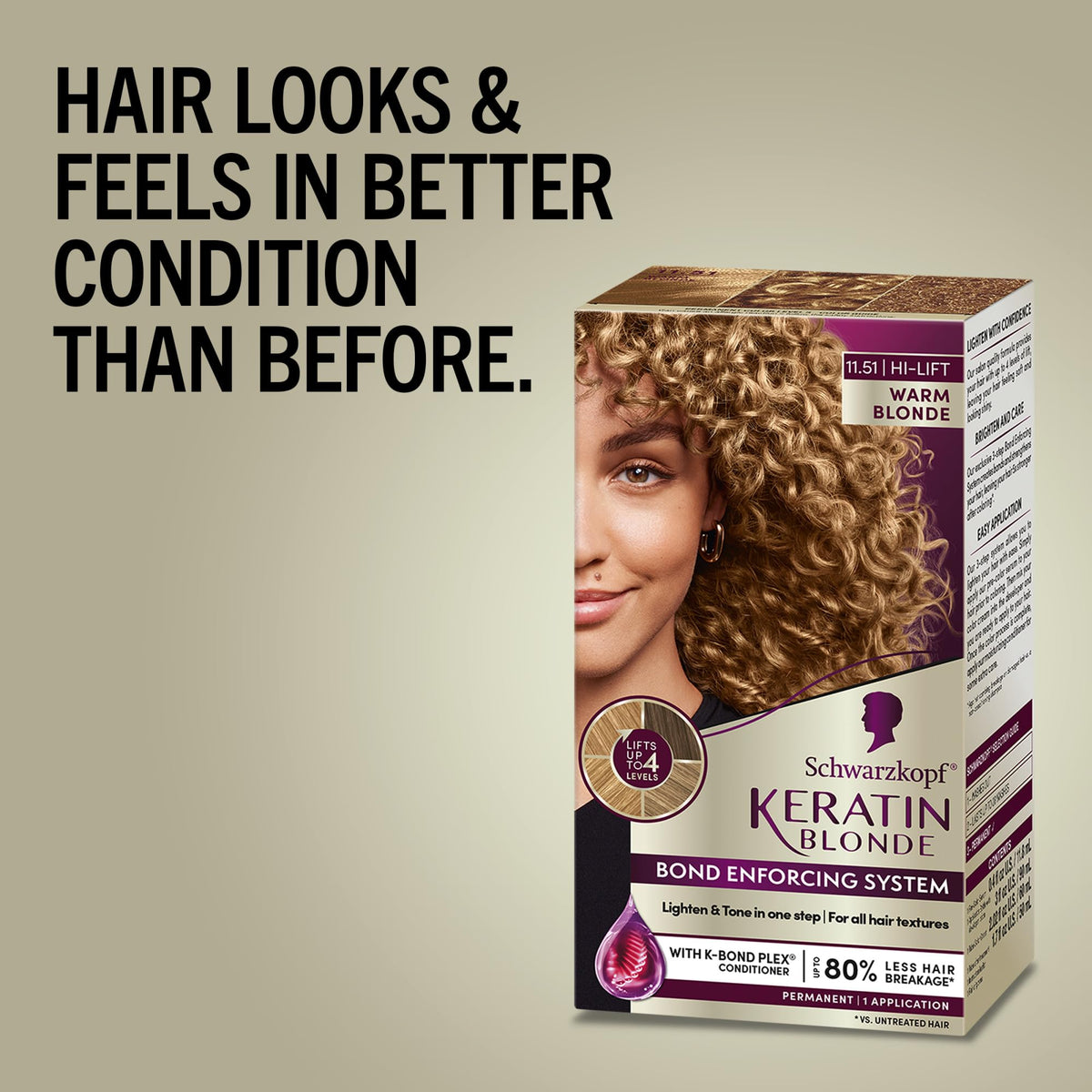 Dark Gray Schwarzkopf® Keratin Blonde 11.51 Warm Blonde Permanent Hair Dye