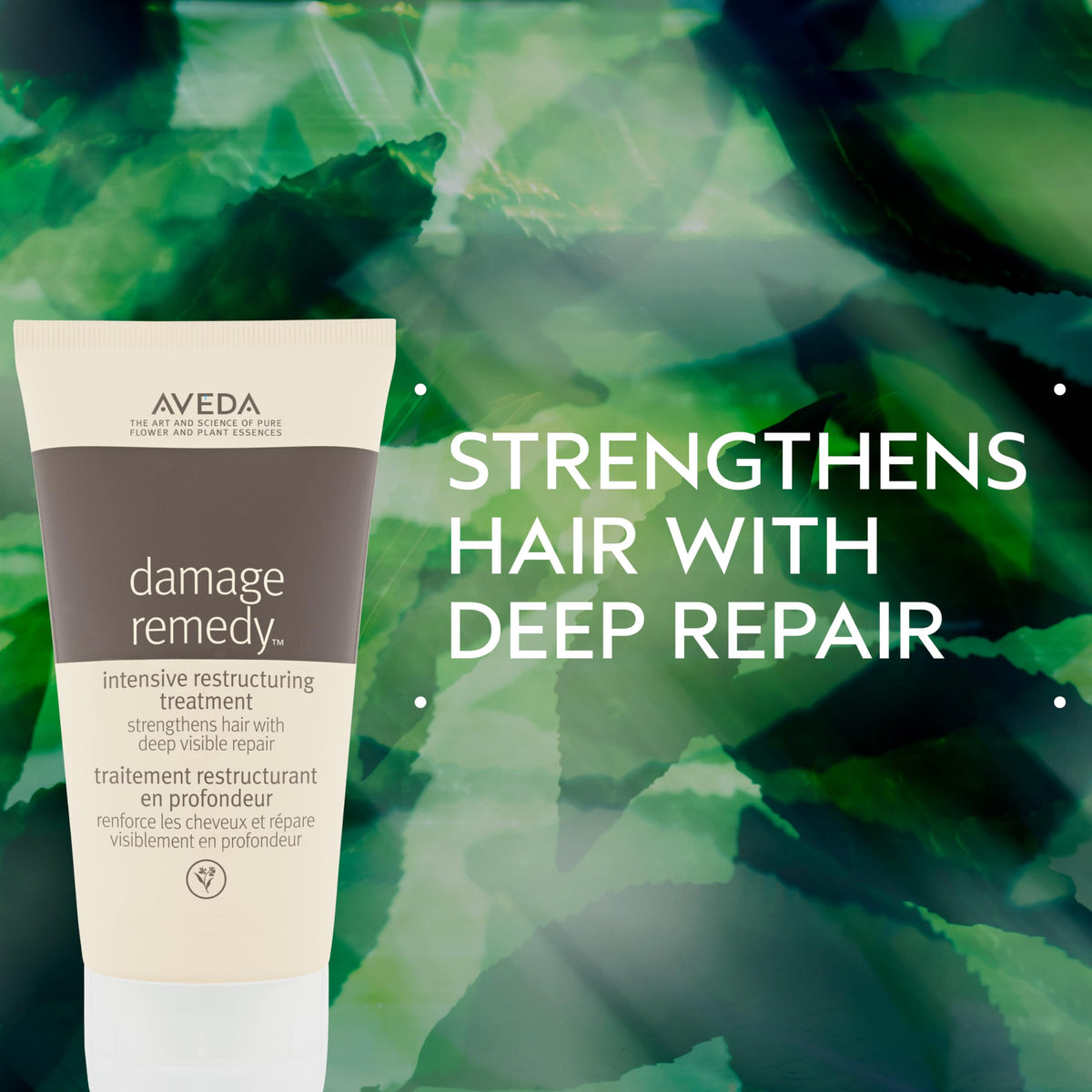 Black AVEDA Damage Remedy Intensive Restructuring Treatment | Deep Repair Treatment for Damaged Hair | Strengthens Damaged Hair | With Quinoa Protein | 98% Naturally Derived*, 5 Fl Oz
