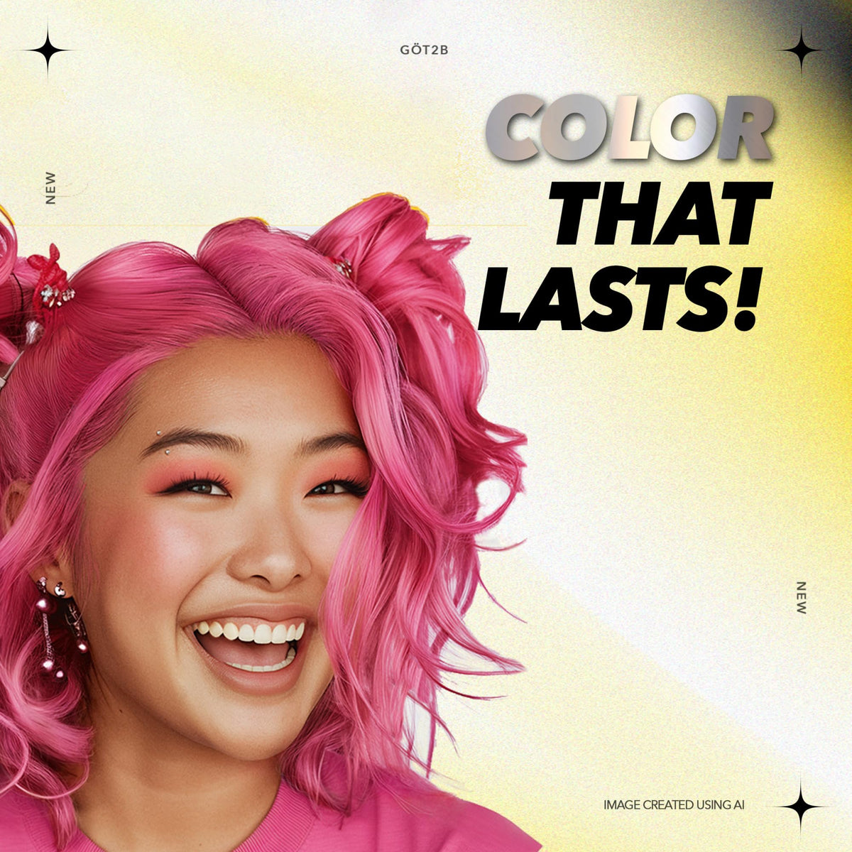Seashell got2b Metallics Permanent Hair Color, M87 Pink Passion, 4.46 Fl Oz