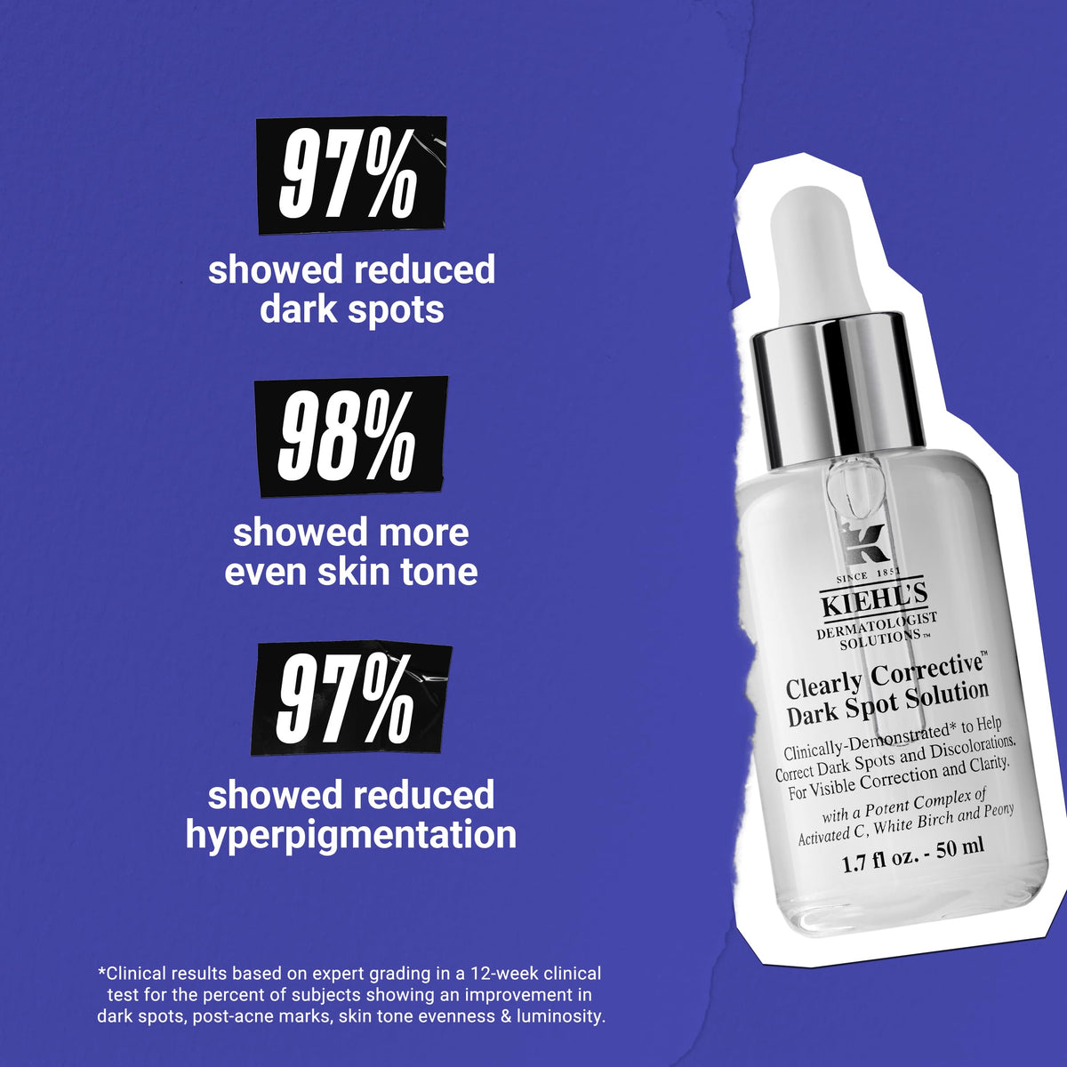 Dark Slate Blue Kiehl's - Clearly Corrective Dark Spot Serum - 1.7 fl oz